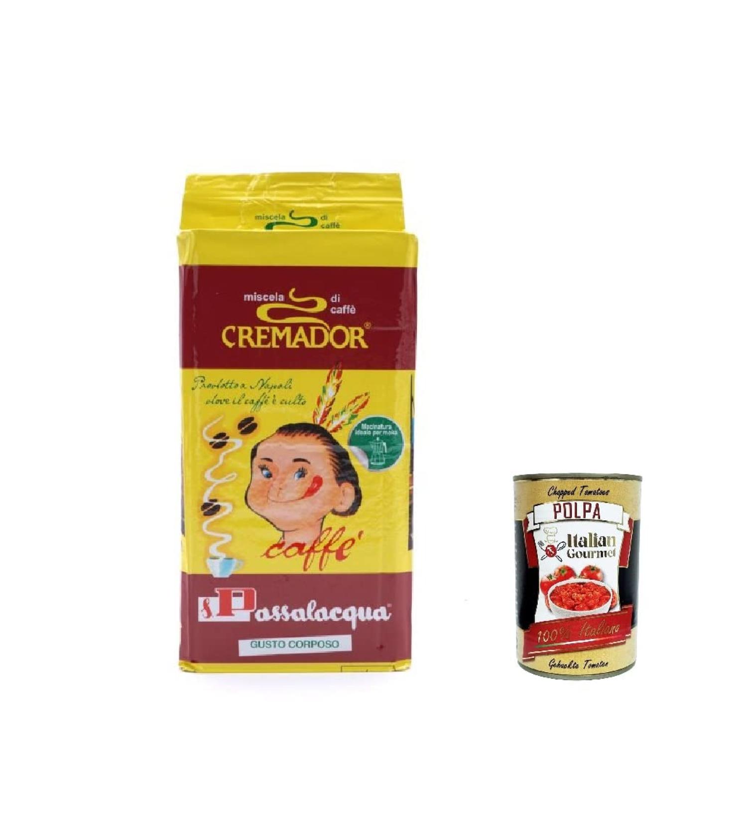  Italian Gourmet E.R. Passalaqua Coffee Cremador Set of 12 packs of ground coffee x 250 g + Italian Pulp Gourmet Pulp 400 g - Buy Online on GoSupps.com