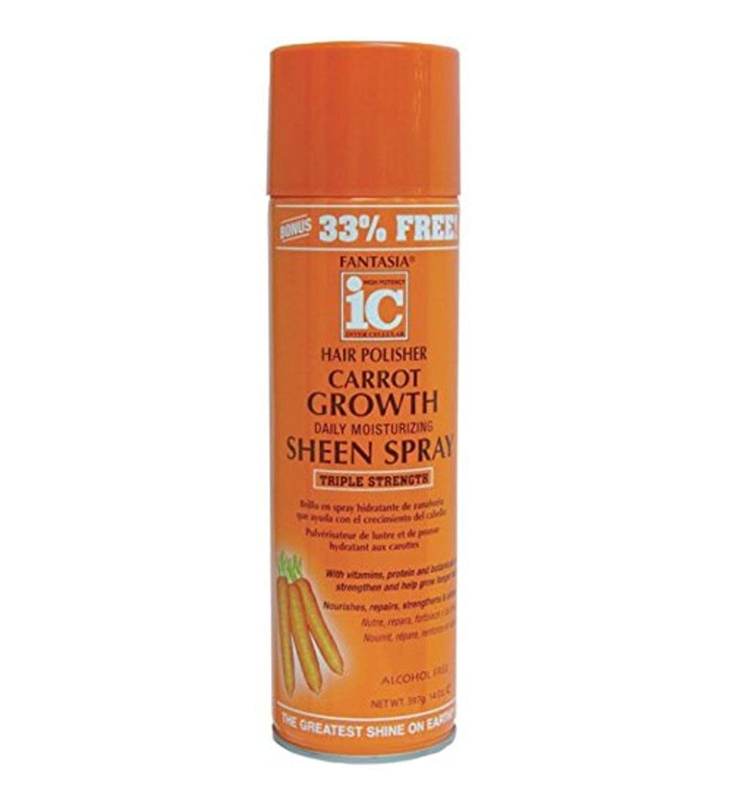 Fantasia IC Hair Polisher Carrot Growth Sheen Spray 14 oz - Promotes Healthy Hair Growth - Buy Online on GoSupps.com