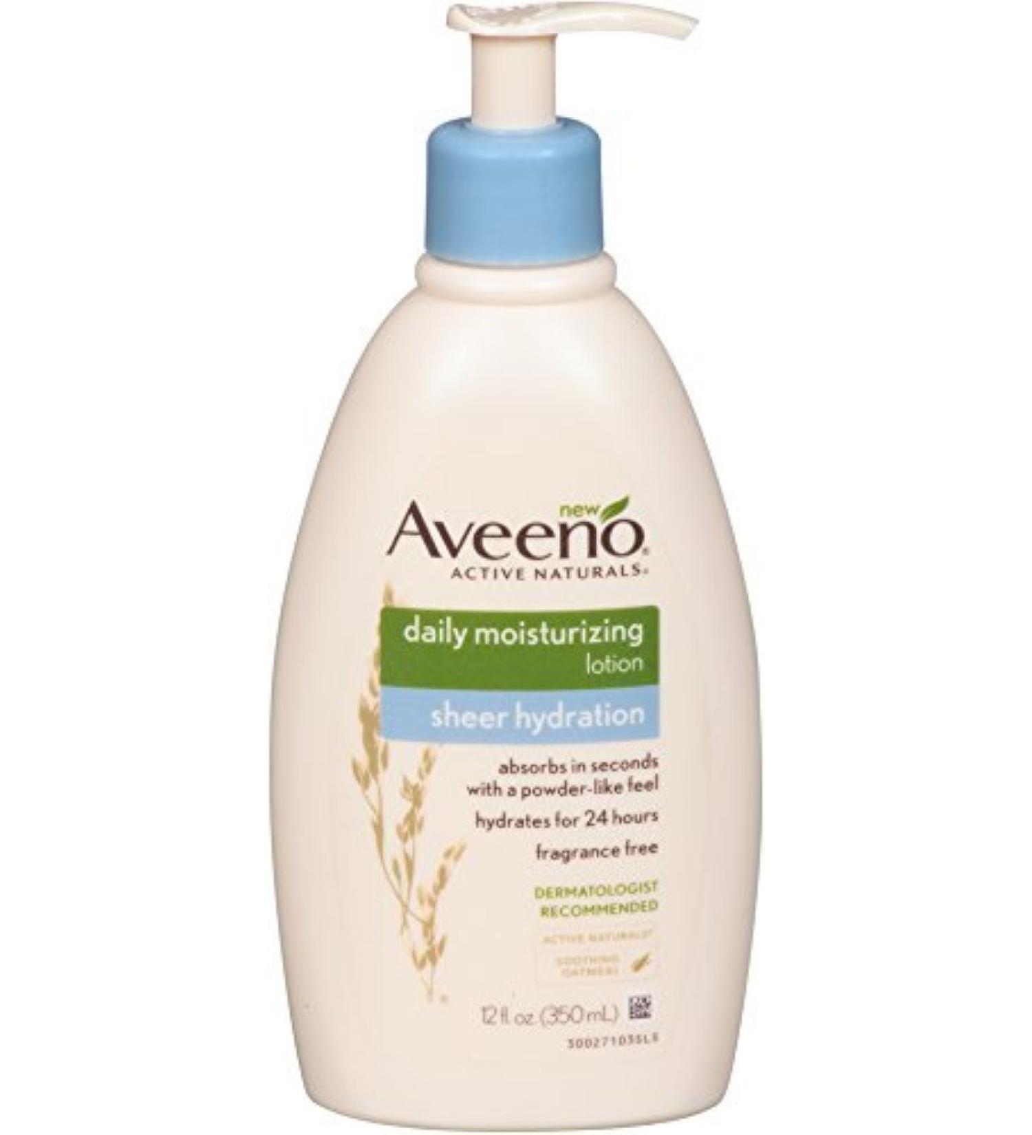 AVEENO Active Naturals Sheer Hydration Daily Moisturizing Lotion 12 oz (Pack of 2) 12 Fl Oz (Pack of 2)