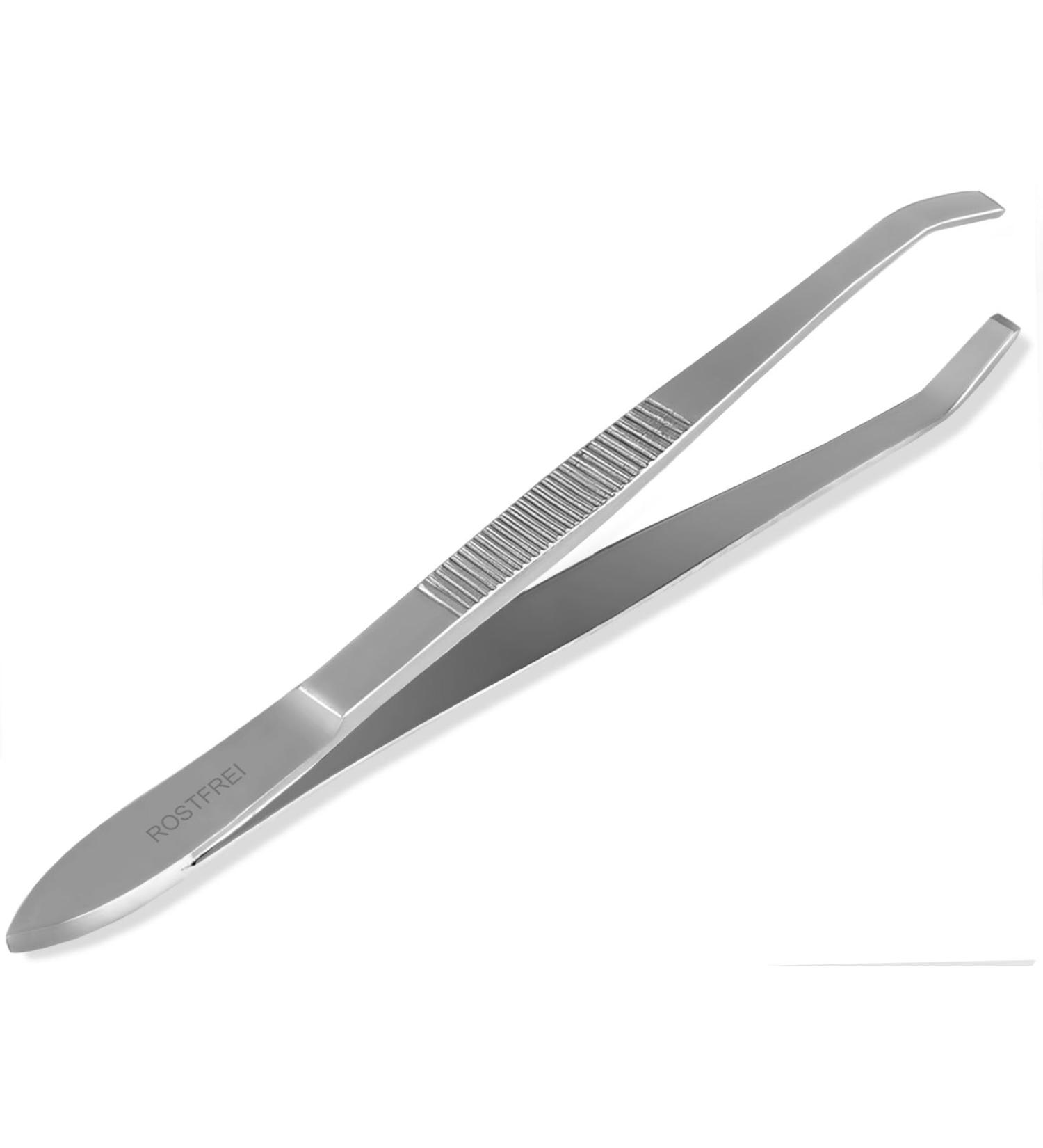 Buy Straight Eyebrow Tweezers - 8 cm 4 mm Plucking Width Stainless Steel Epilator for Precise Grooming | International Shipping - Buy Online on GoSupps.com