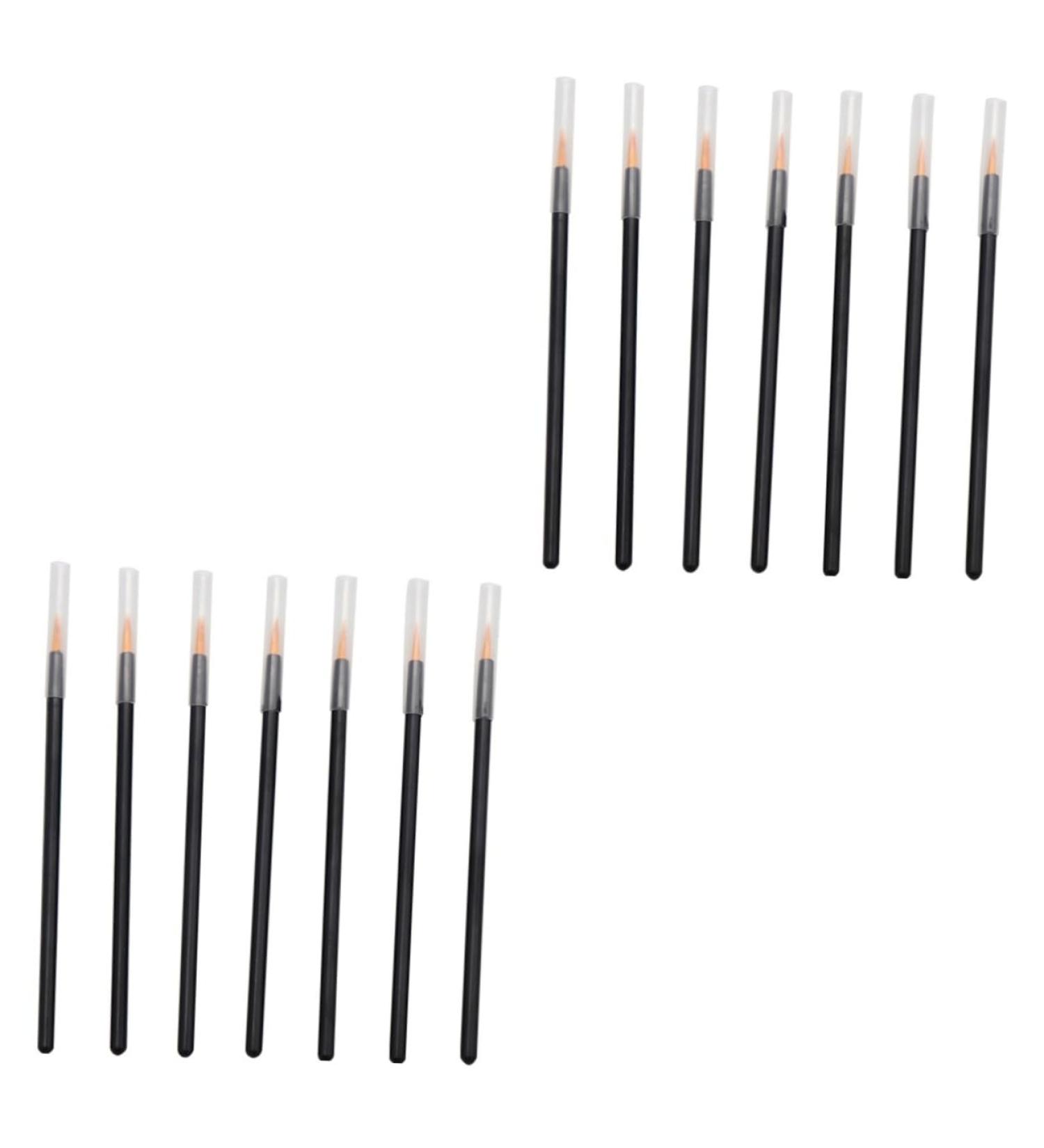 FRCOLOR 100 Pcs Disposable Eyeliner Brush Makeup Liquid Eyeliner With Hat 10x0.3cmx2pcs Blackx2pcs - Buy Online on GoSupps.com