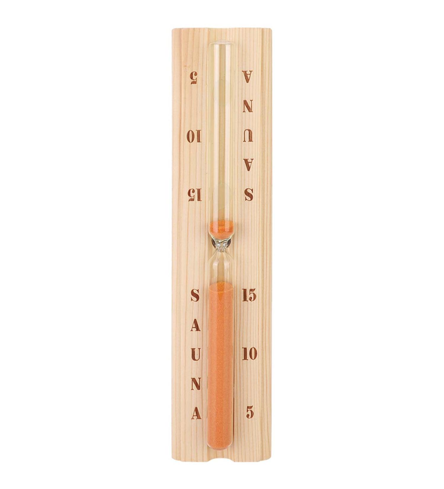 Plplaaoo Sauna Sandwatch - 15-Minute Heat-Resistant Wooden Hourglass for Sauna & Whirlpool - Buy Online on GoSupps.com