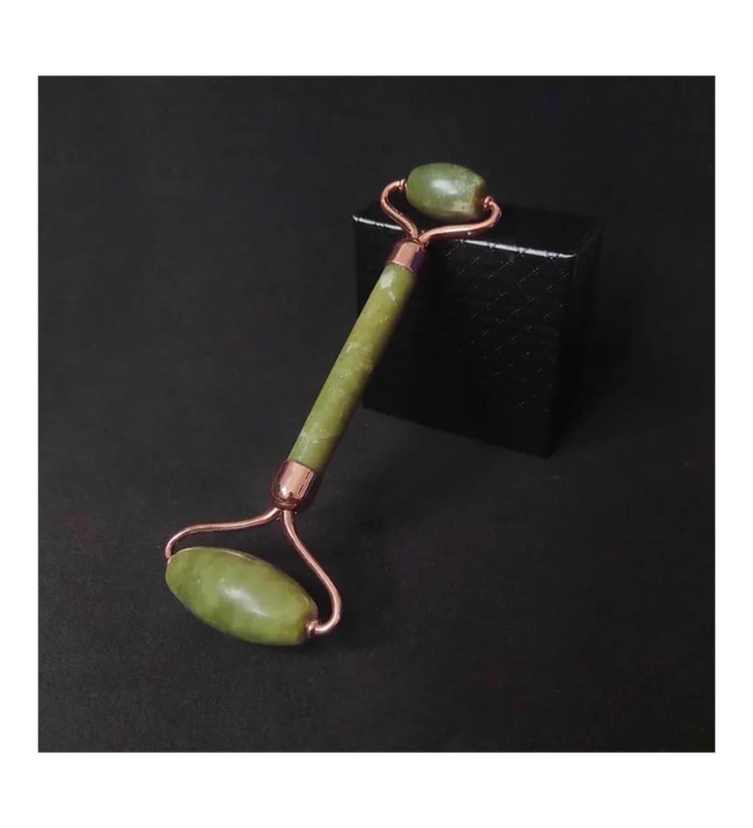 Buy Green & White Ice Jade Roller & Gua Sha Facial Tools - Relaxation Massager for Glowing Skin - Buy Online on GoSupps.com