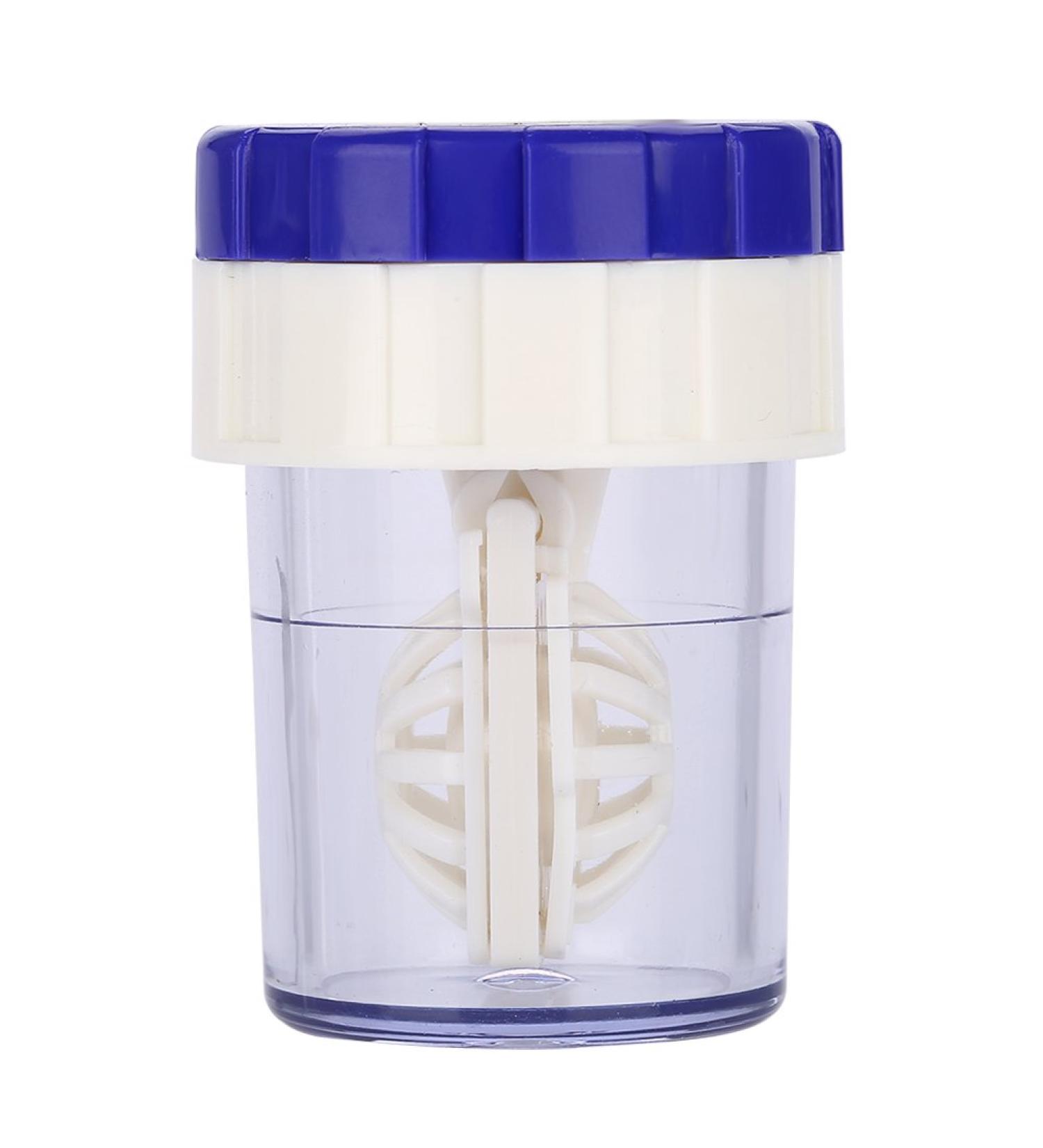 Buy Portable Cleaning Lens Case | Plastic Contact Lens Storage Box (Blue) - Daily Care Solution - Buy Online on GoSupps.com