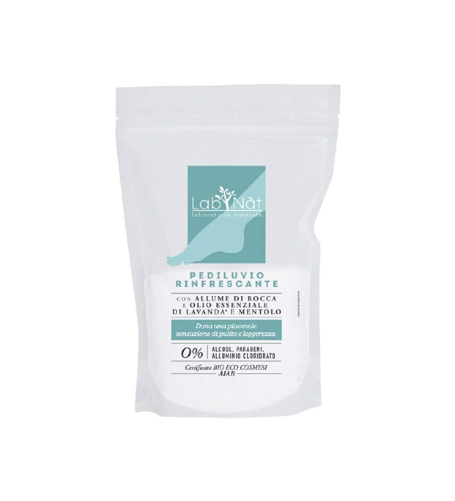 Labnat Pediluvio Rafra chissant pour pieds 180 g Allumes de roche Lavande Menthol
