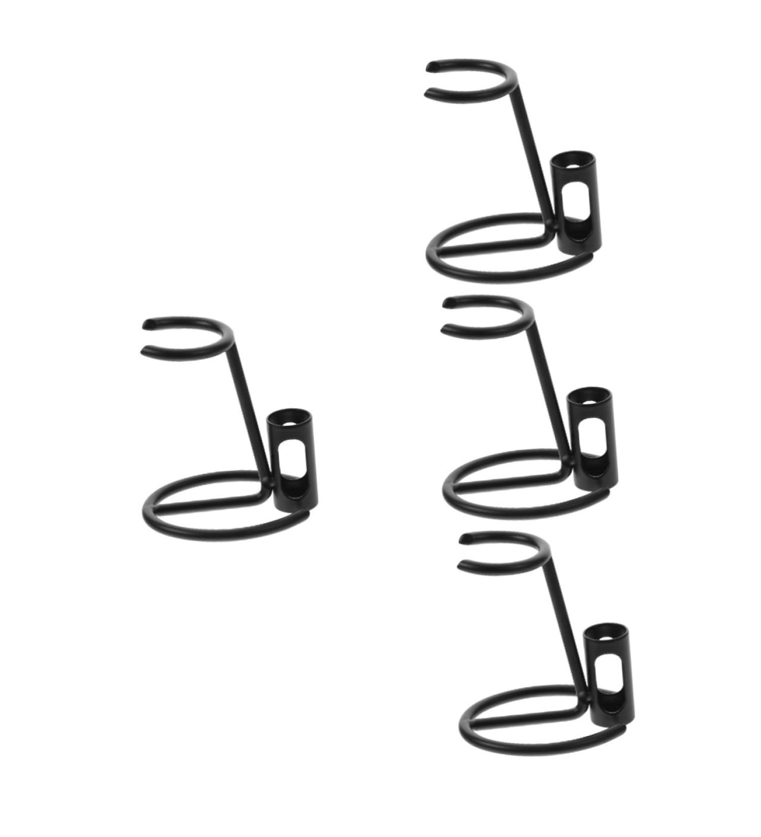 Minkissy 4-Piece Razor Holder Stand Set - Mini Wet Shaving Brush & Hairdryer Stand | Stainless Steel Hairdressing Tool for Men - Buy Online on GoSupps.com