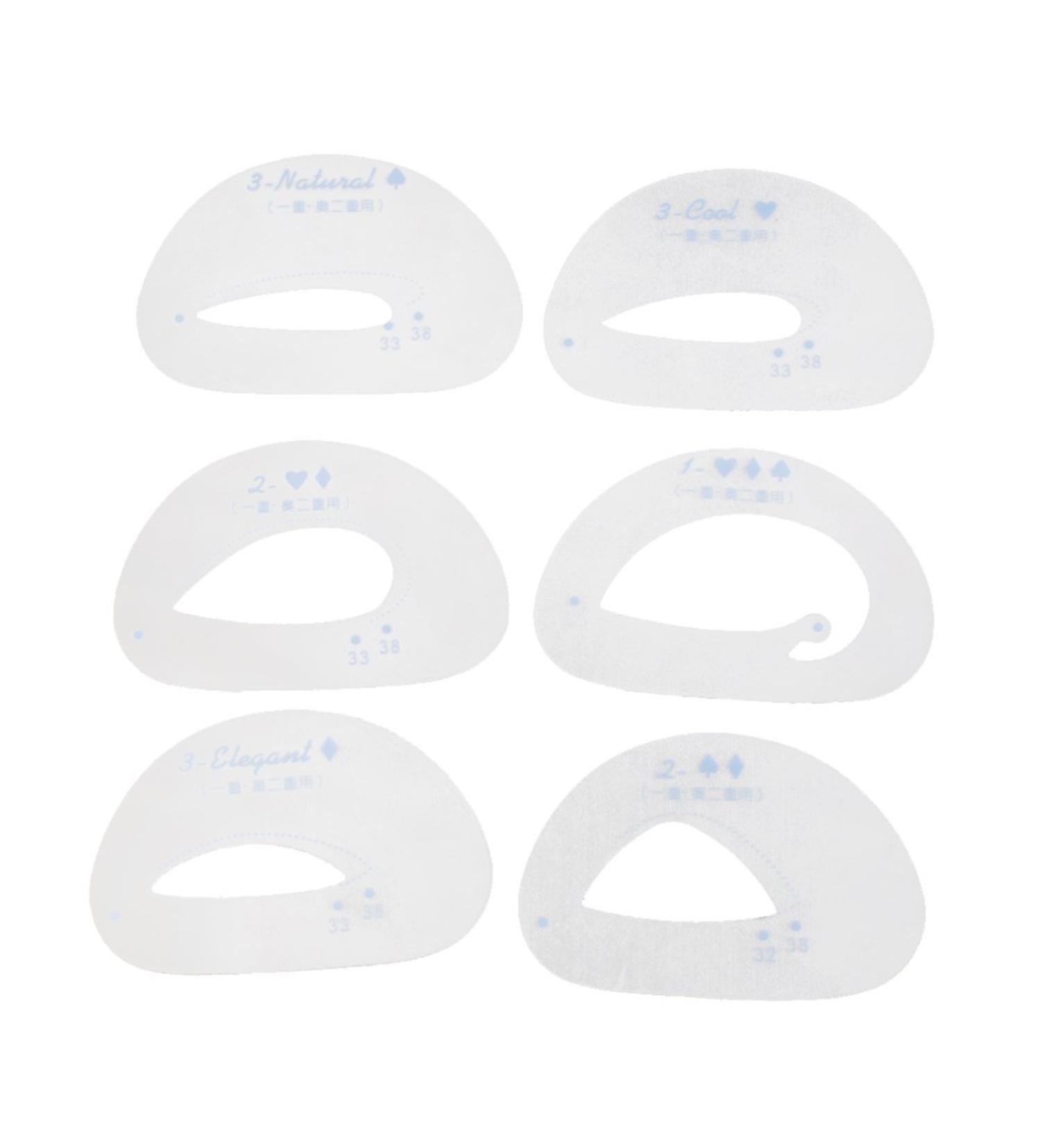 Buy Eyeshadow Stencils 6pcs Makeup Tool for Perfect Eye Looks | International Shipping - Buy Online on GoSupps.com