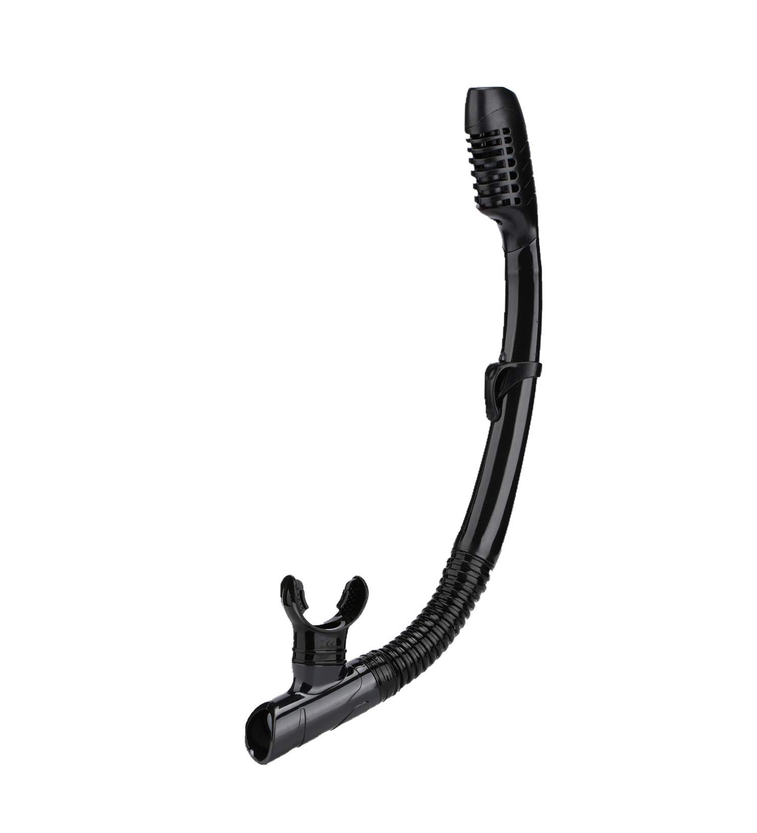AQUA A DIVE SPORTS Dry Snorkel for Snorkeling, Scuba Diving & Swimming - Adult & Youth - Top Dry Valve, Silicone Mouthpiece - All Black - Buy Online on GoSupps.com