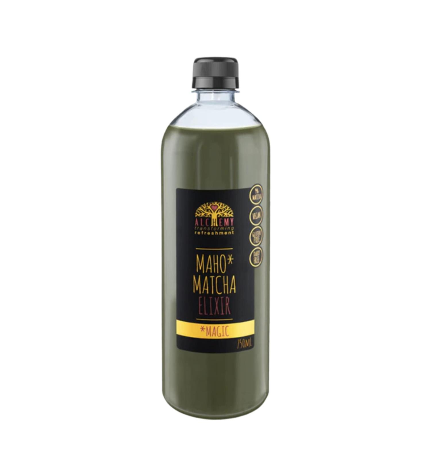 Alchemy Maho Matcha Cordial Elixir Syrup Matcha Latte Superfood Delicious Healthy Drink Japanese Matcha Tea Vegan & Gluten Free Coffee Alternative (1 x 750ml) Maho Matcha 750ml - Buy Online on GoSupps.com