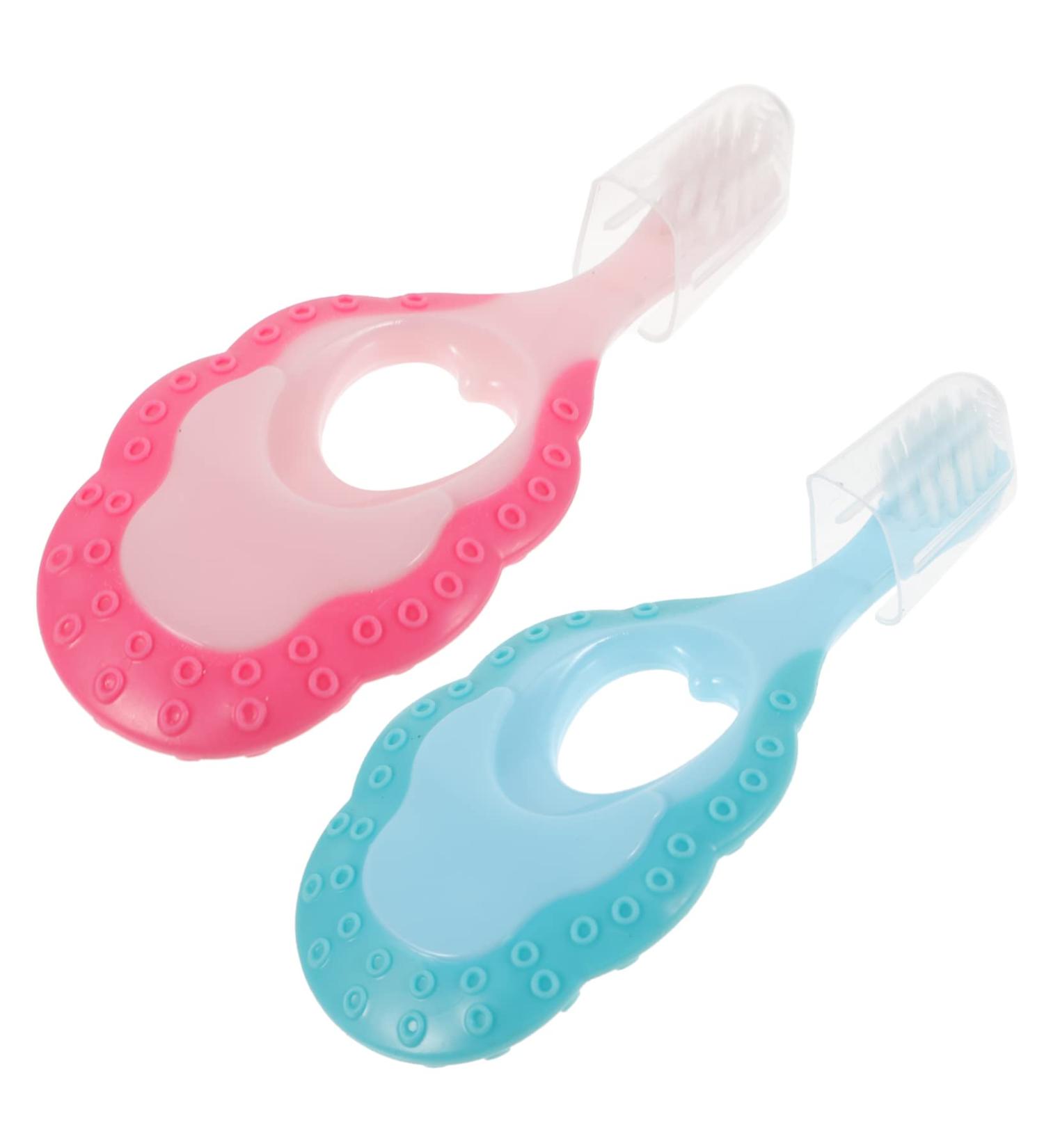 Beavorty 2-Pack Baby Toothbrushes | Soft Cleaning Brush for Kids & Teething | Travel-Friendly Children's Toothbrushes - Buy Online on GoSupps.com