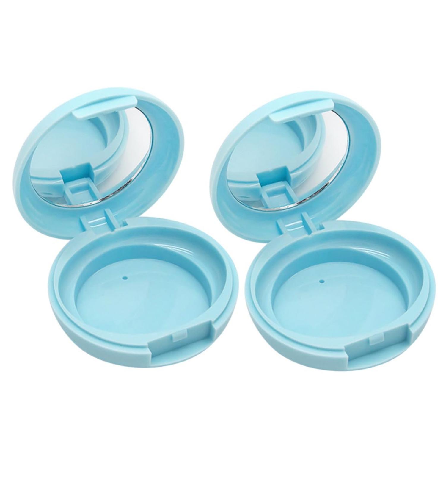 POPETPOP 1 Set 2pcs Loose Powder Container Empty Loose Powder Case Powder Puff Highlight Tool Jar 6.1x6.1cm Blue - Buy Online on GoSupps.com