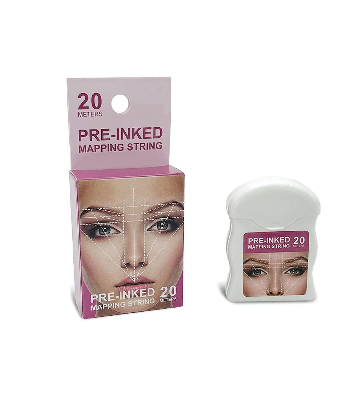 White Eyebrow Mapping String - 20M Pre-Inked Thread for Microblading | PMU Brow Supplies - Buy Online on GoSupps.com