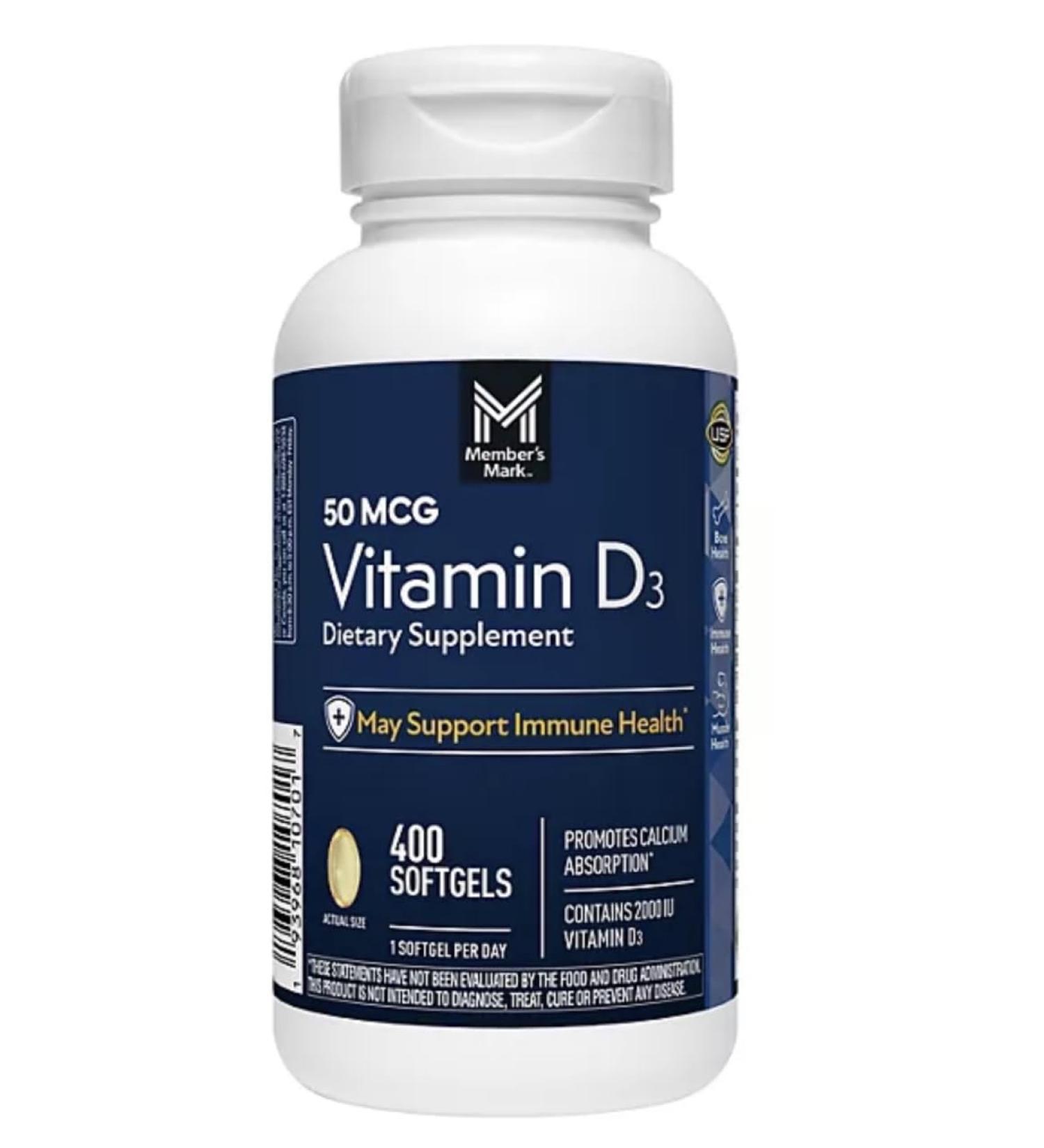 Member Mark Vitamin D3 50 mcg 400 ct. - Buy Online on GoSupps.com
