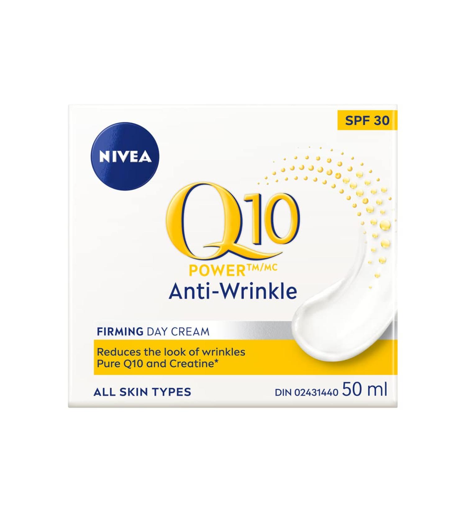 NIVEA Q10 Plus Anti-Wrinkle Day Care Cream SPF 30 - 50ml (1.69 oz) - Buy Online on GoSupps.com