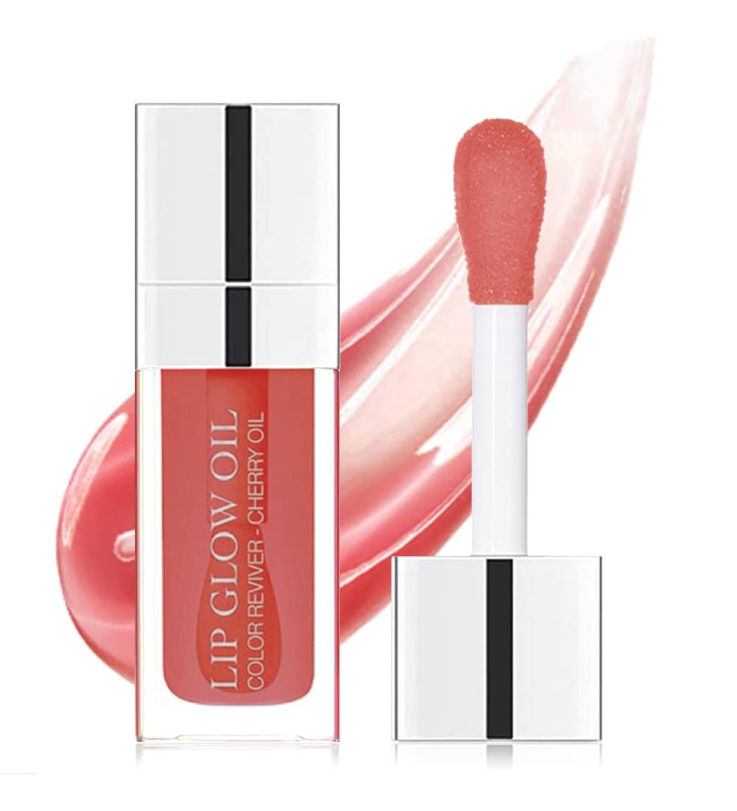 Charm Kiss Hydrating Lip Glow Oil - Transparent Plumping Lip Gloss for Lip Care - Rosewood Tinted Moisturizing Lip Oil - Buy Online on GoSupps.com