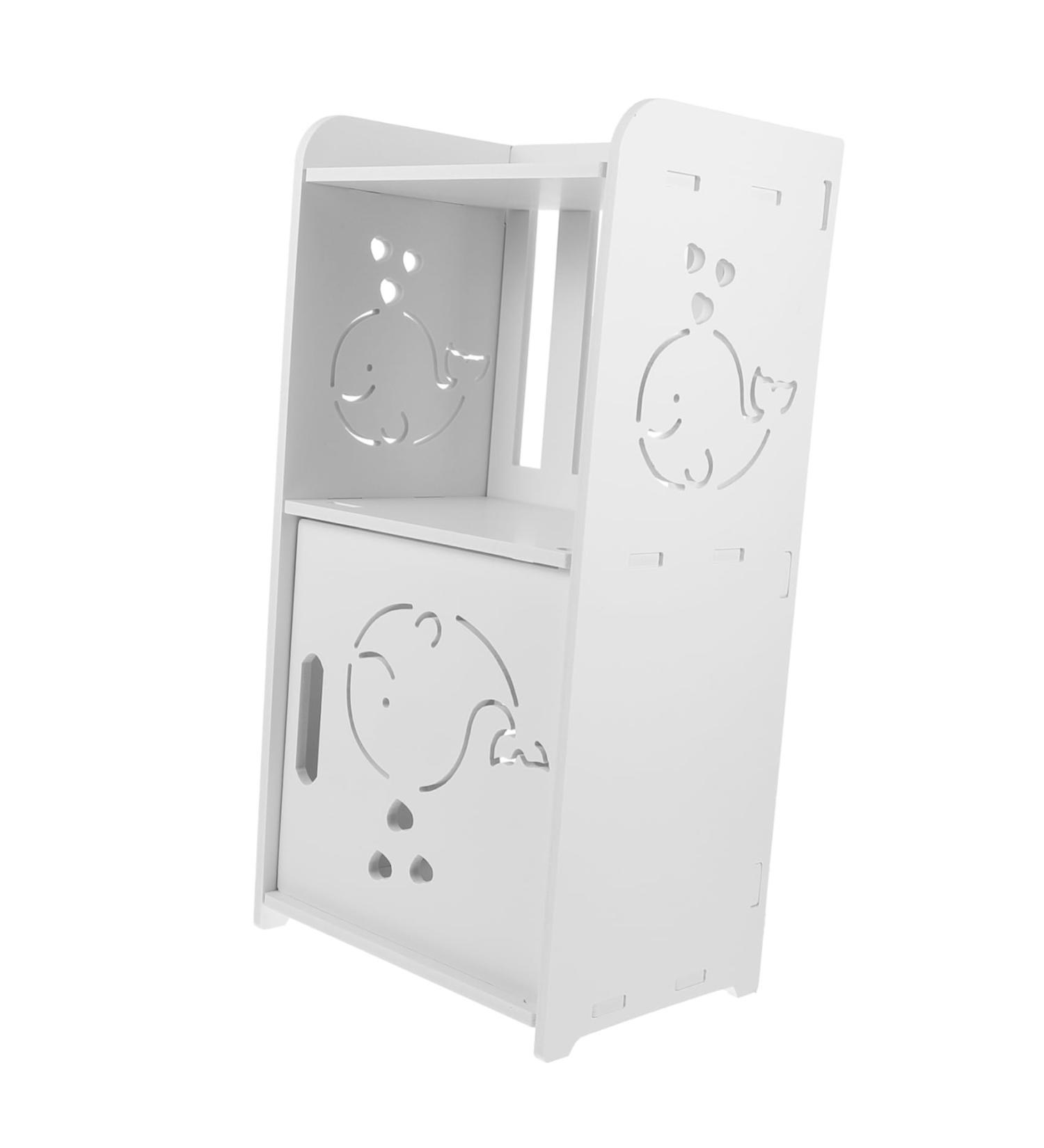 BESTonZON Home Small Furniture Table Room Bedroom Carved Simple Bedside Sofa Side Hollow Storage Nightstand Living Rack Shelf - Buy Online on GoSupps.com