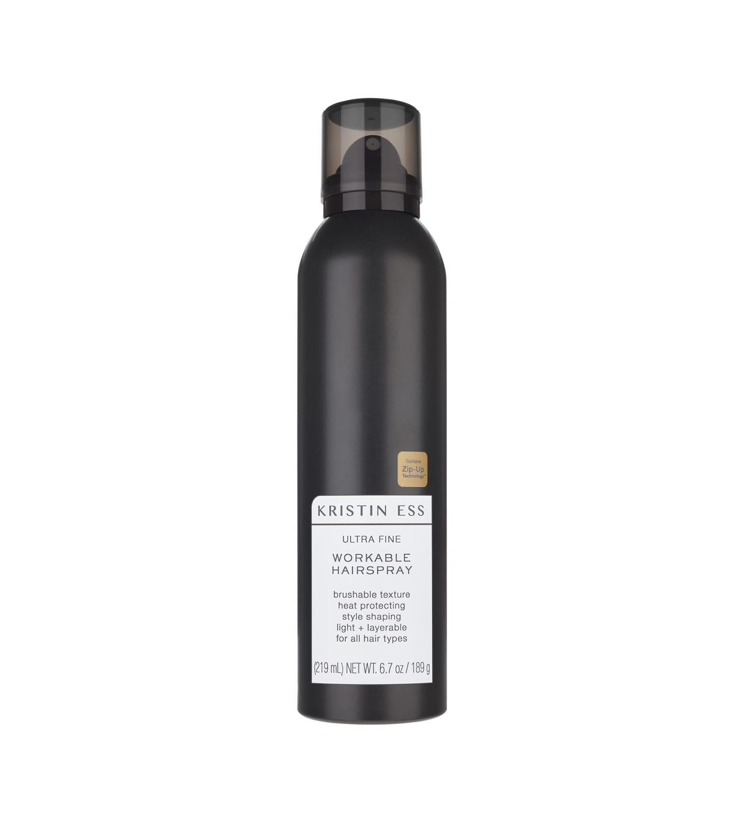 Kristin Ess Hair Ultra Fine Workable Hairspray with Heat Protectant - 6.7 oz - Flexible Hold & Style Control - Buy Online on GoSupps.com