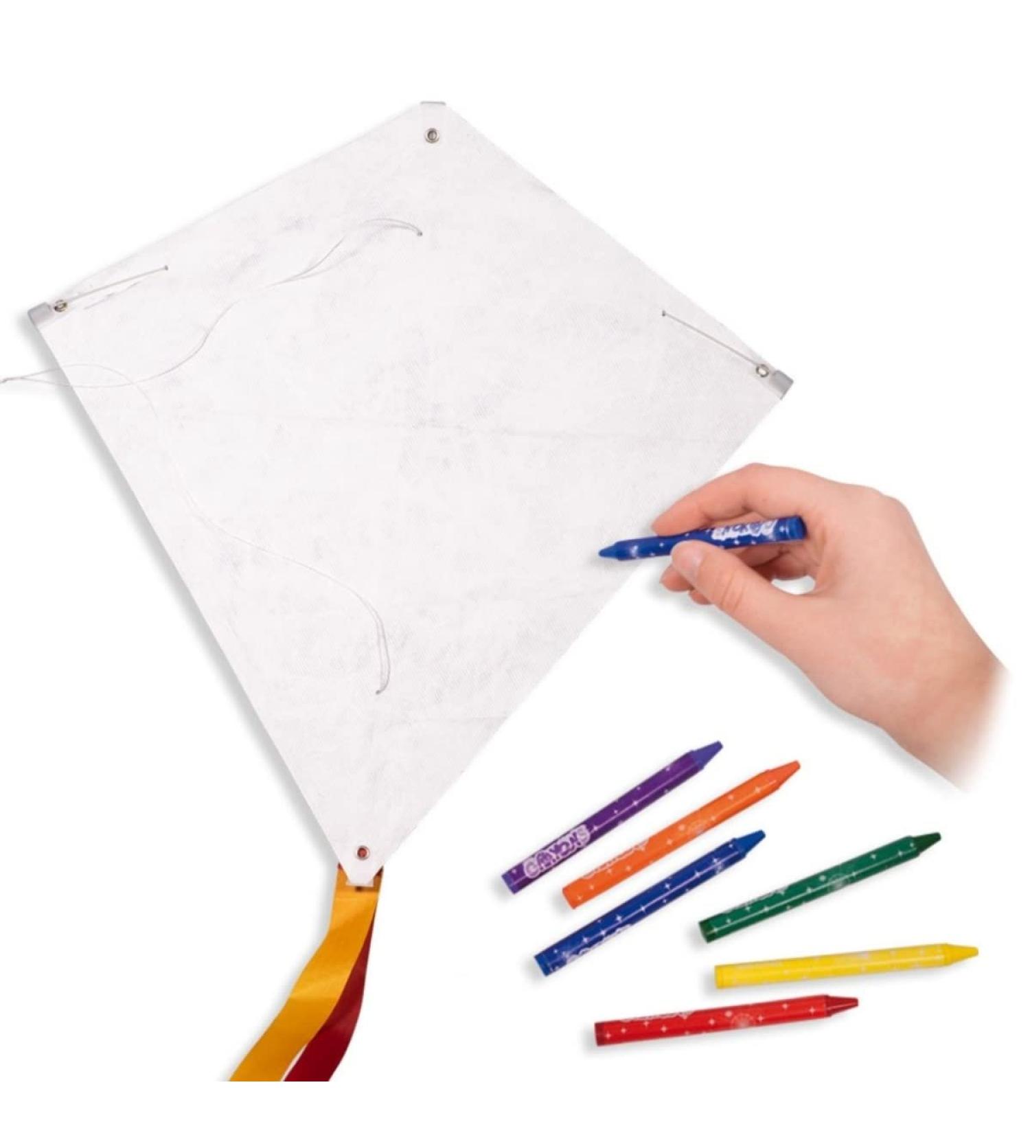 Cim Dragon Kit - DIY Children's Kite Set | 43x43cm | Includes Wax Pens & Dragon Cord - Buy Online on GoSupps.com