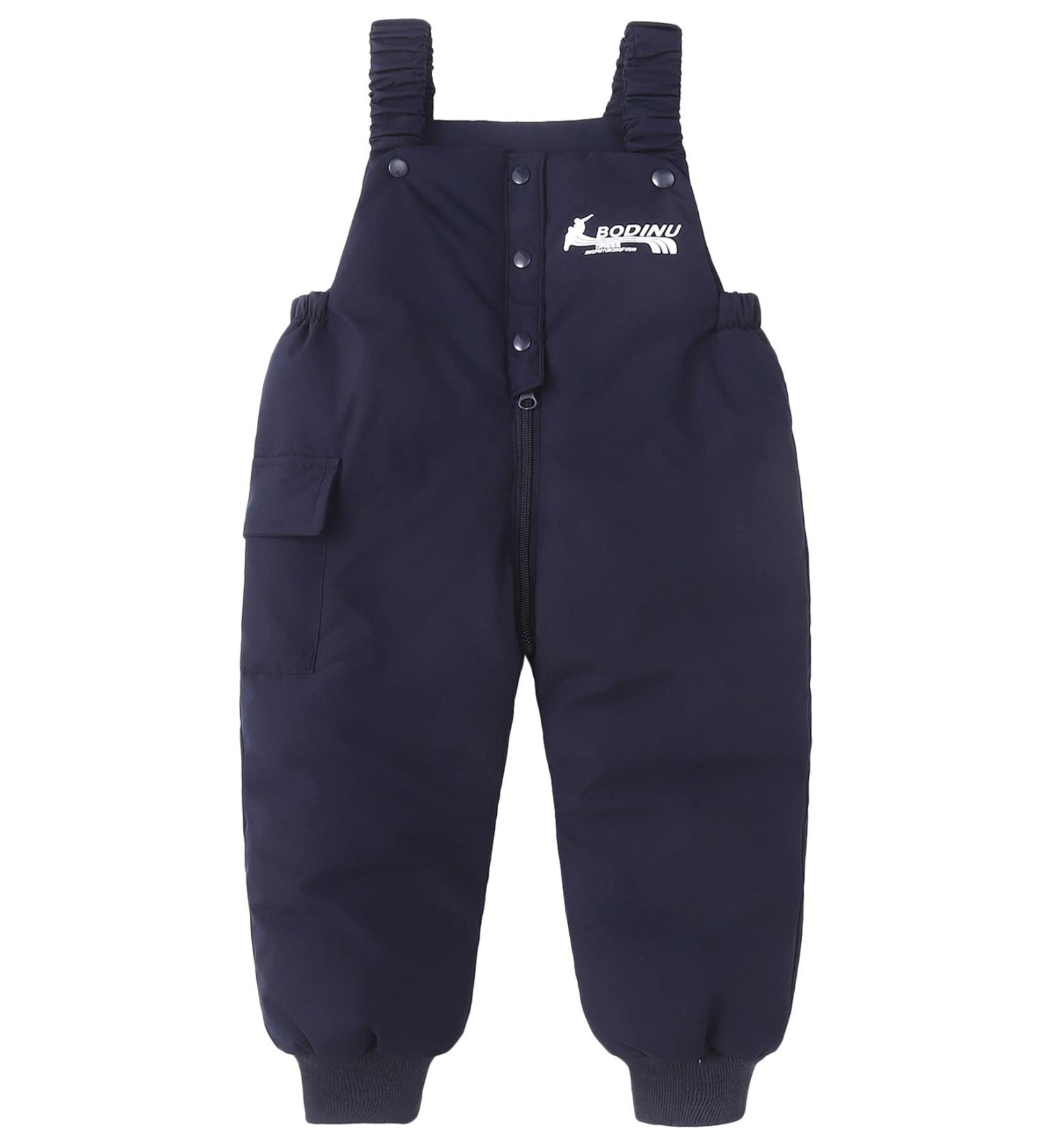 Happy Cherry Baby Winter Pants - Newborn Boys Girls Overall Ski Trousers - Infant Warm Snow Bib Pant - Toddler Windproof Padded Snowsuit Bottoms - Dark Blue - Buy Online on GoSupps.com
