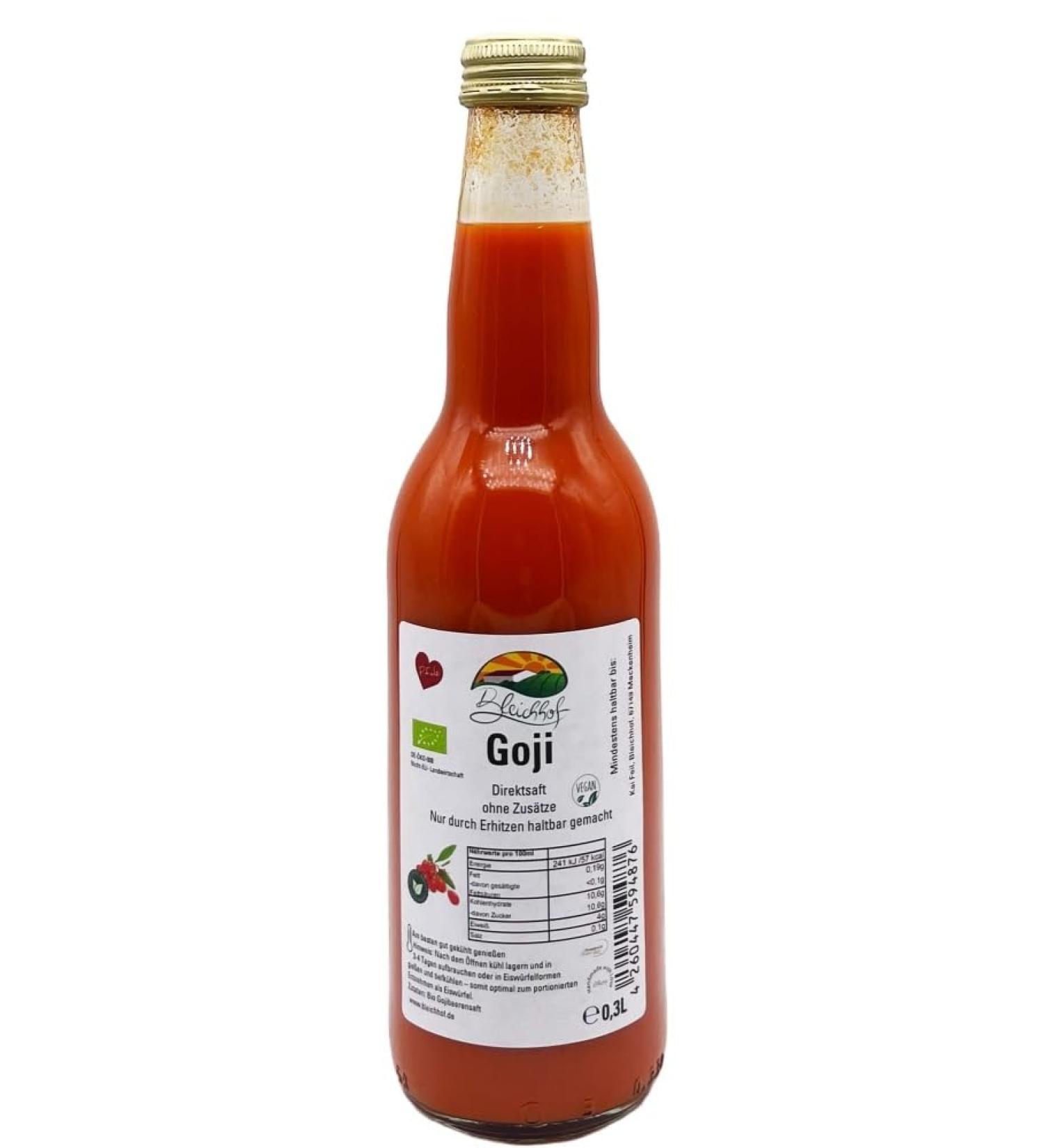  Bleichhof BLEICHHOF Organic Goji berries DE- KO-006 Direct juice vegan 1 x 0.3 l - Buy Online on GoSupps.com
