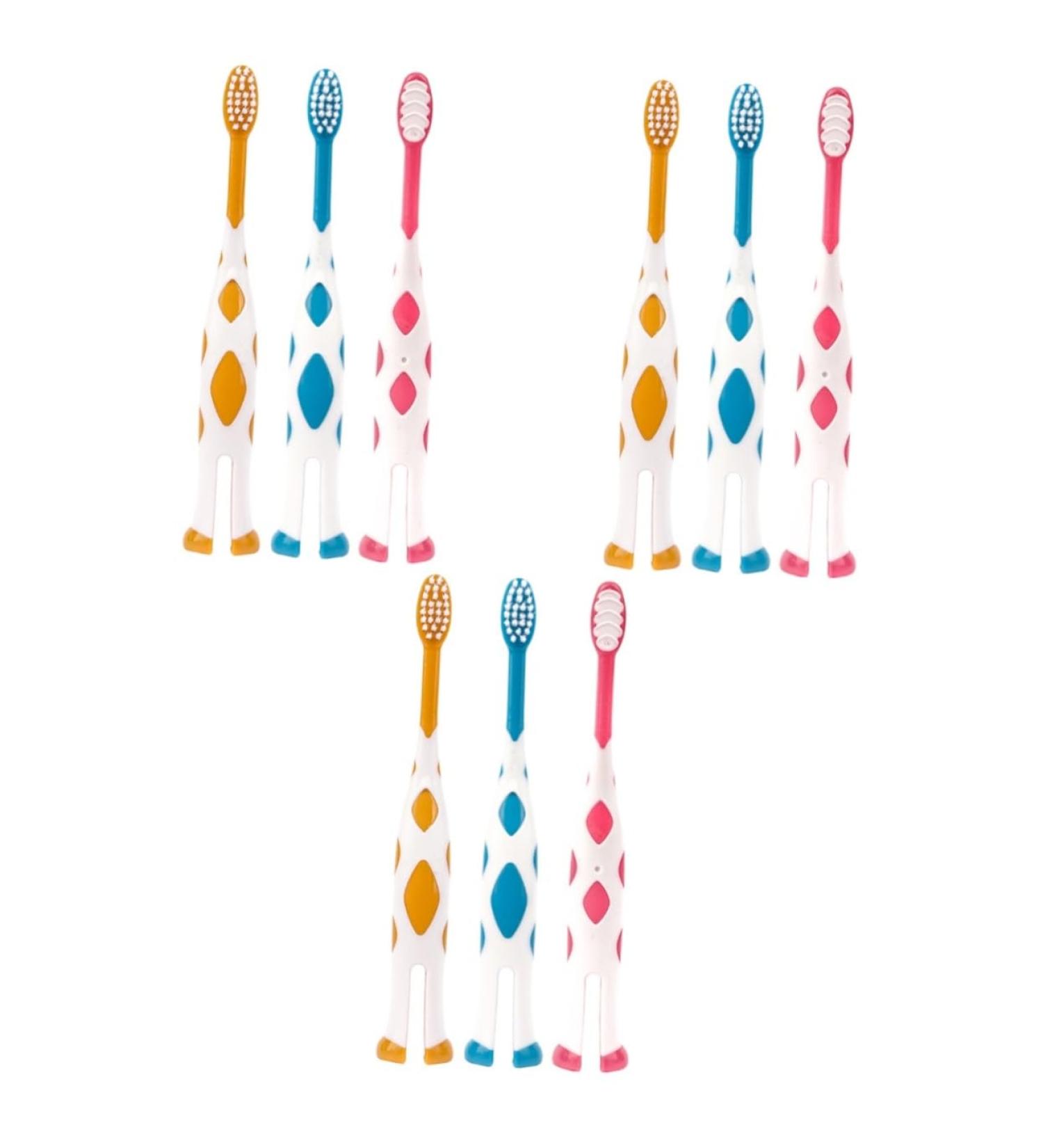 Solustre 18-Pack Children's Travel Toothbrush Set | Bulk Toothbrushes with Rubber Protection for Kids' Oral Care - Buy Online on GoSupps.com
