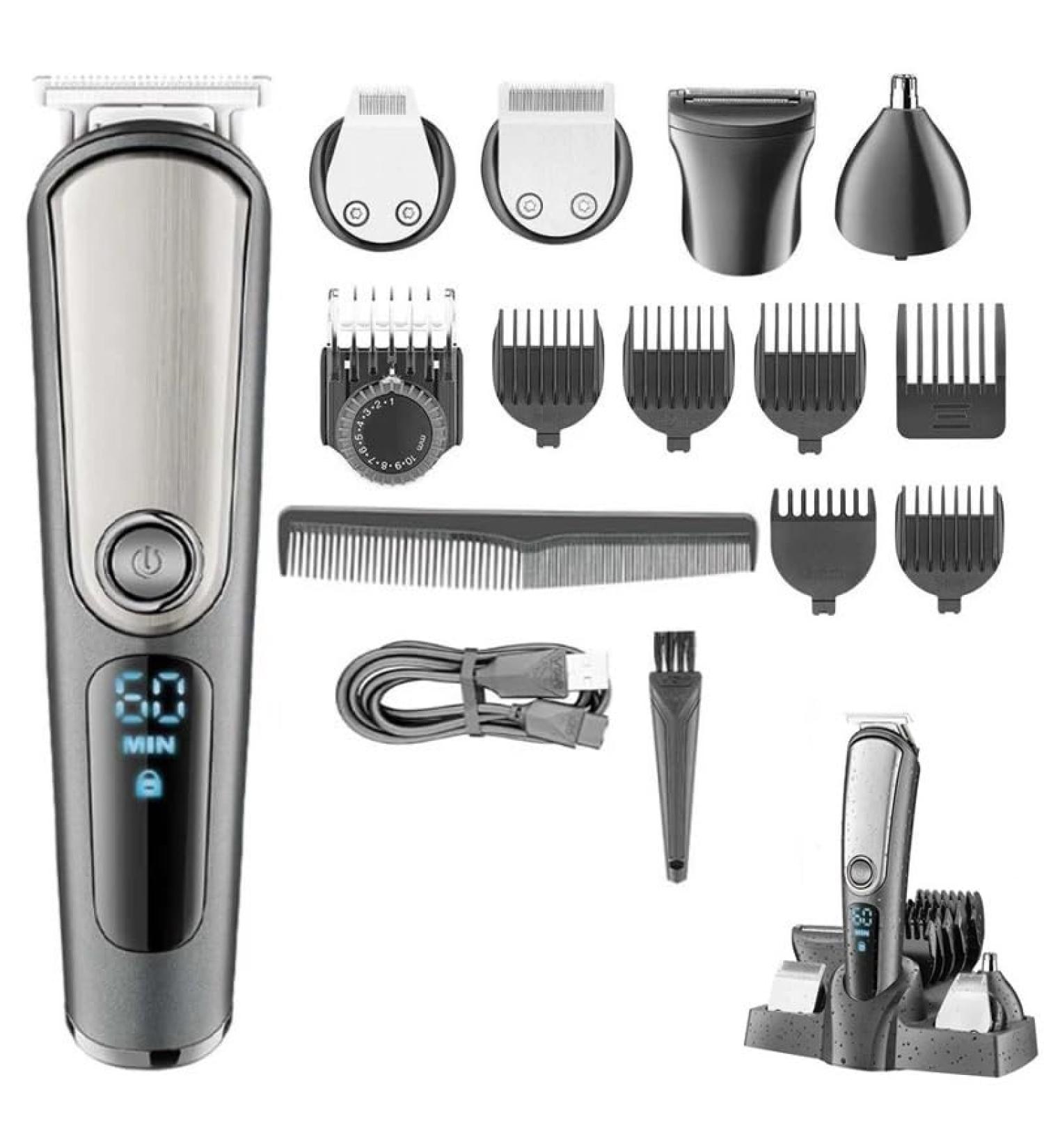 Buy 5 in 1 Adjustable Hair Clippers & Beard Trimmer - Electric Shaver for Men Nose & Ear Trimmer Rechargeable Body Groomer - Buy Online on GoSupps.com
