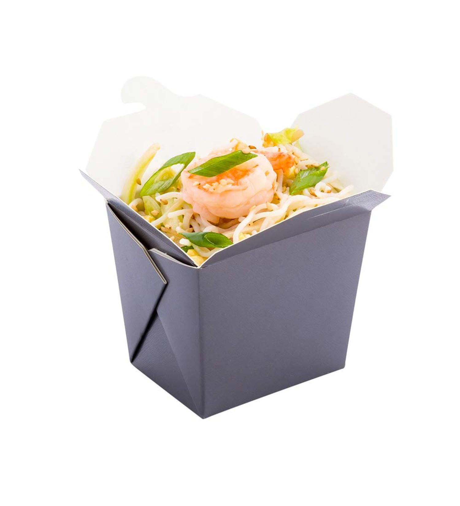 Gray Paper Noodle Take Out Container - 8 oz - 25 Count - Restaurantware - Buy Online on GoSupps.com