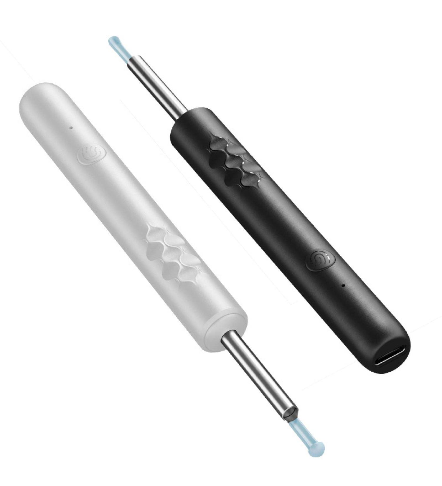 Ear Wax Removal Tool Ear Cleaner with 3 Ear Cleaning Kits Black White Black - Buy Online on GoSupps.com