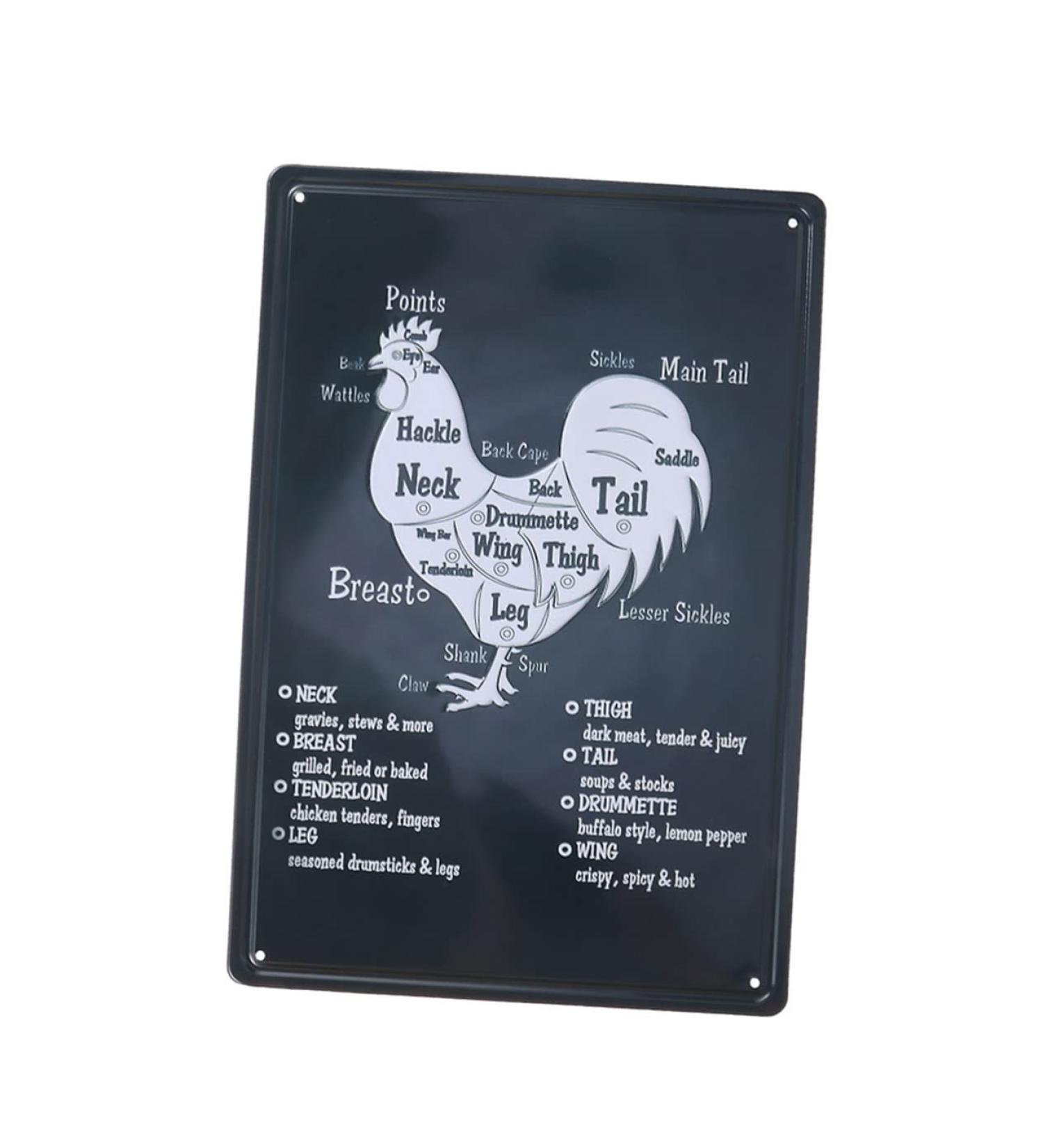 Artibetter Farmhouse Chicken s Metal Poster s Chicken Cut Iron Sign Retro Bar Pub Poster Vintage Metal - Buy Online on GoSupps.com