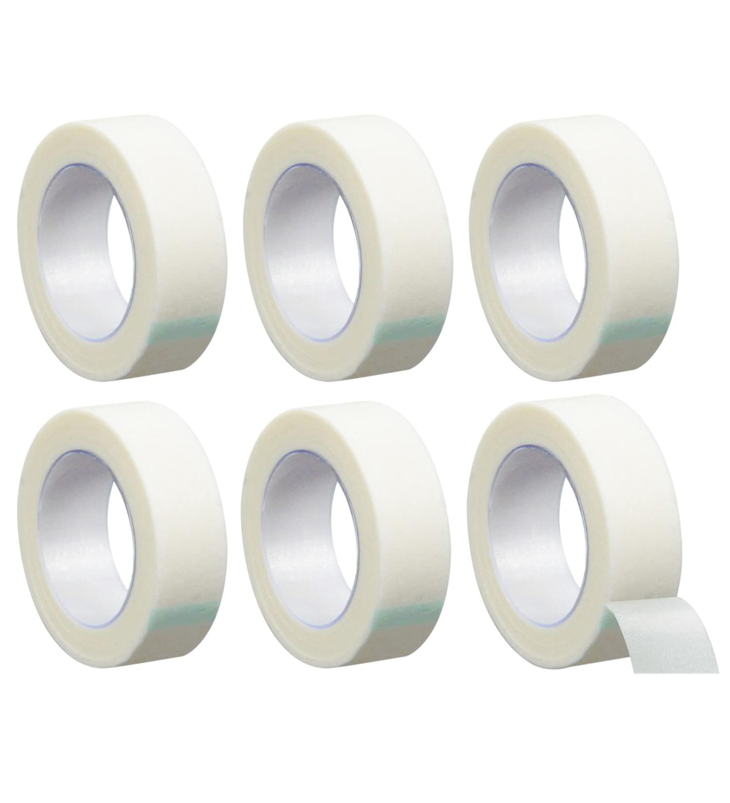 6 Rolls Micropore Surgical Tape 1.25cm x 9m - Adhesive Medical Tape for First Aid, Bandages, Eyelash Extensions | Breathable Microporous Tape - Buy Online on GoSupps.com