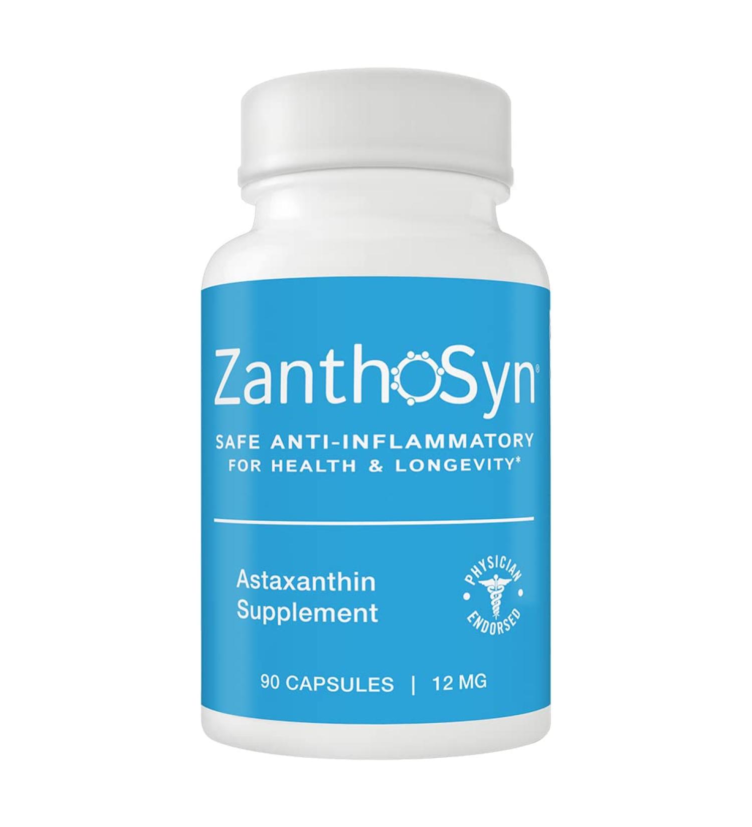 ZanthoSyn Astaxanthin Triple Strength 12mg - 3X Bioavailability, Non-GMO, Allergen-Free - 90 Veg Caps - Buy Online on GoSupps.com