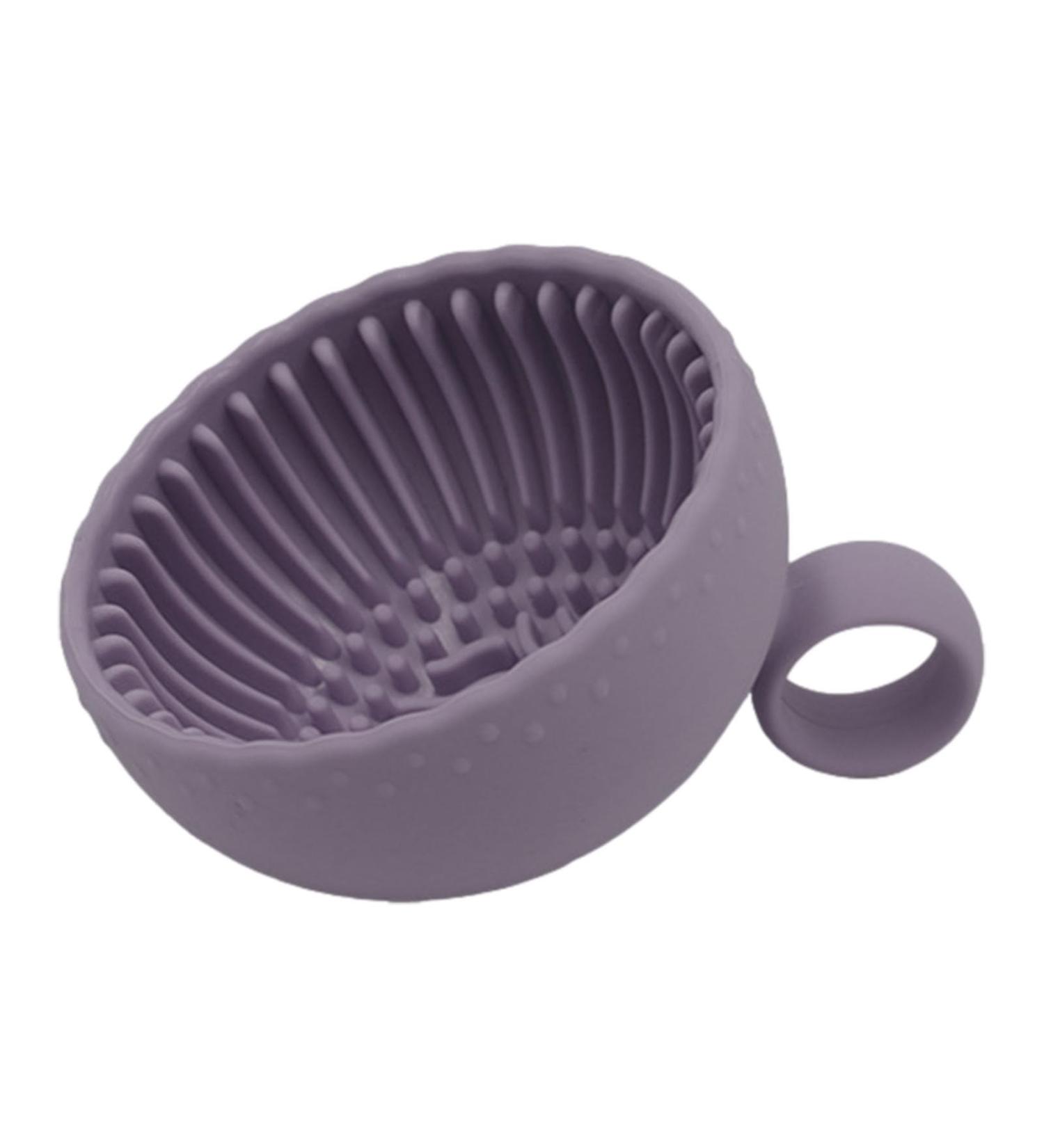 Brush Cleaner Pads Makeup Brush Cleaner Bowl Silicone Make Up Cleaner Portable Washing Cosmetic Bowls Easy To Clean Makeup Brush Bowls Brush Washing Bowl For Girls Fast Make Up Cleaning Lavender - Buy Online on GoSupps.com