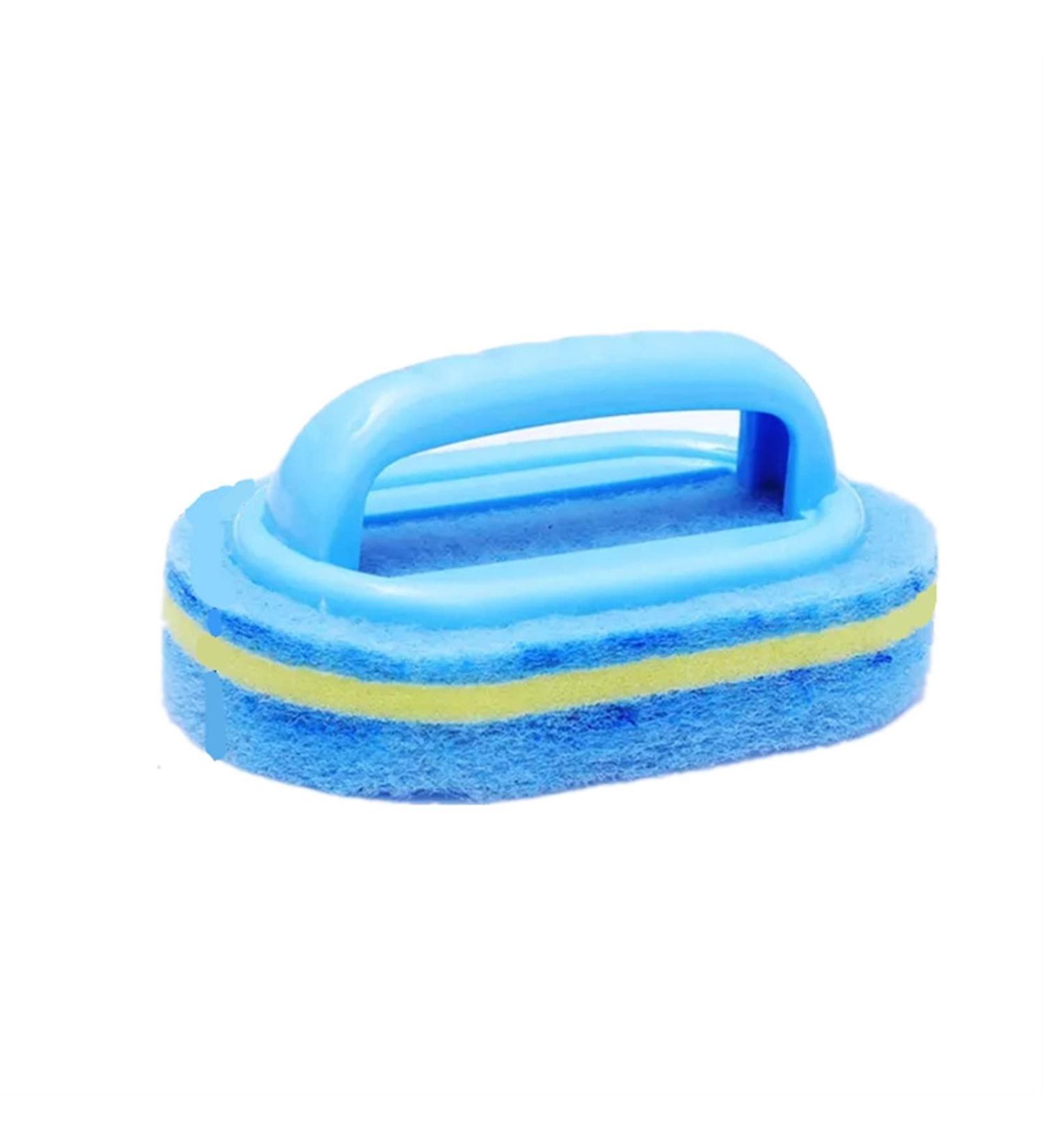 TRUSTTWO Kitchen Cleaning Bathroom Toilet Kitchen Glass Wall Cleaning Bath Brush Handle Sponge Bath BottomBathtub Ceramic Cleaning Tools The New Blue - Buy Online on GoSupps.com