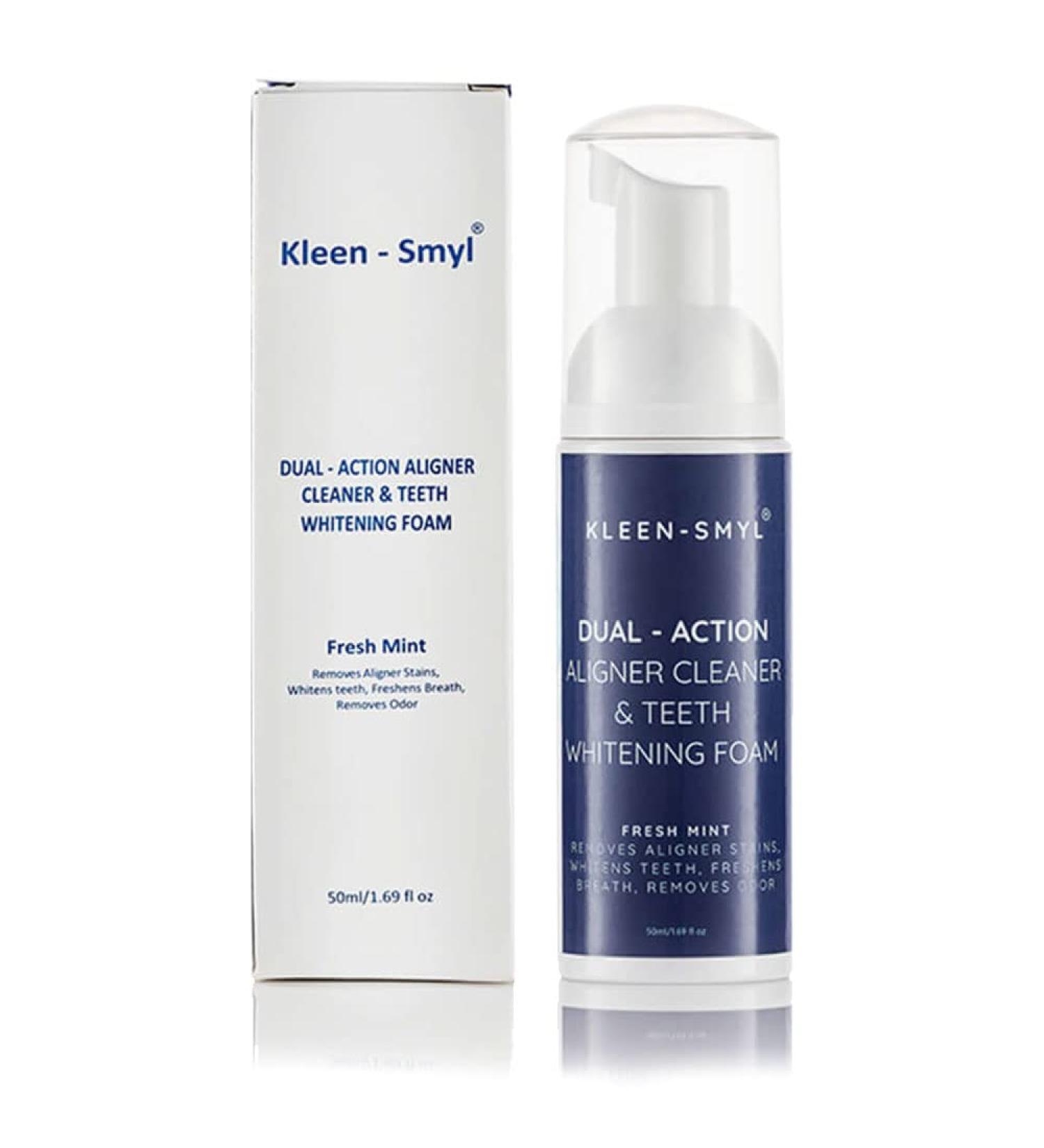 Dual-Action Aligner Cleaner and Teeth Whitening Foam (Fresh Mint) (50ml)