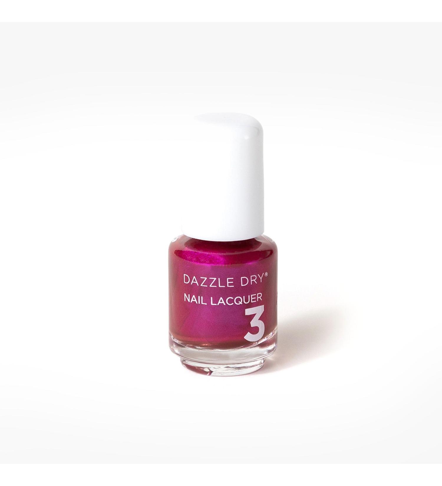 Dazzle Dry Nail Mini Lacquer - Kaleidoscope Full Coverage Metallic Fuchsia (0.17 fl oz) - Perfect for 5 Manicures - Buy Online on GoSupps.com