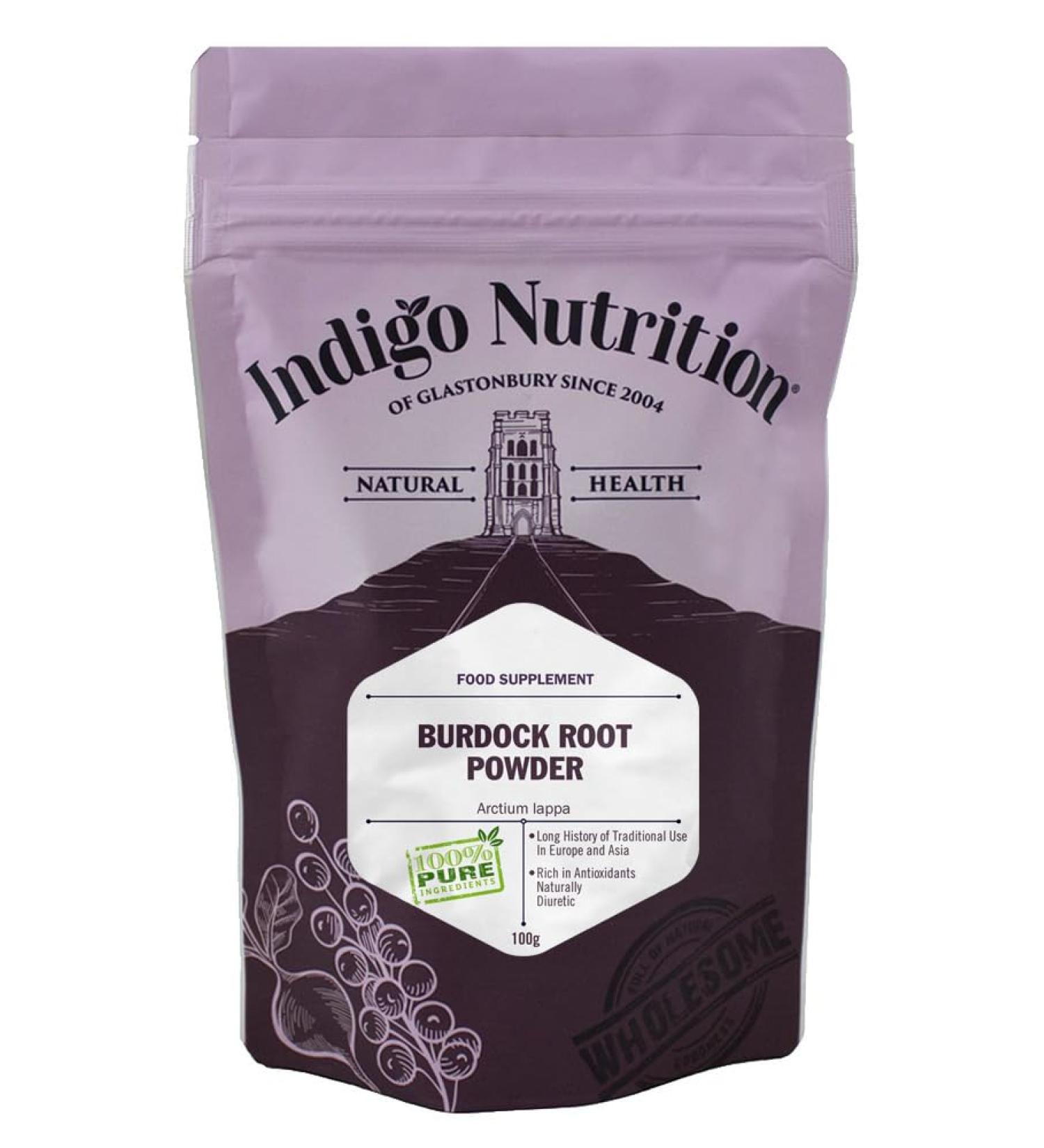 Indigo Herbs Burdock Root Powder 100g - Buy Online on GoSupps.com