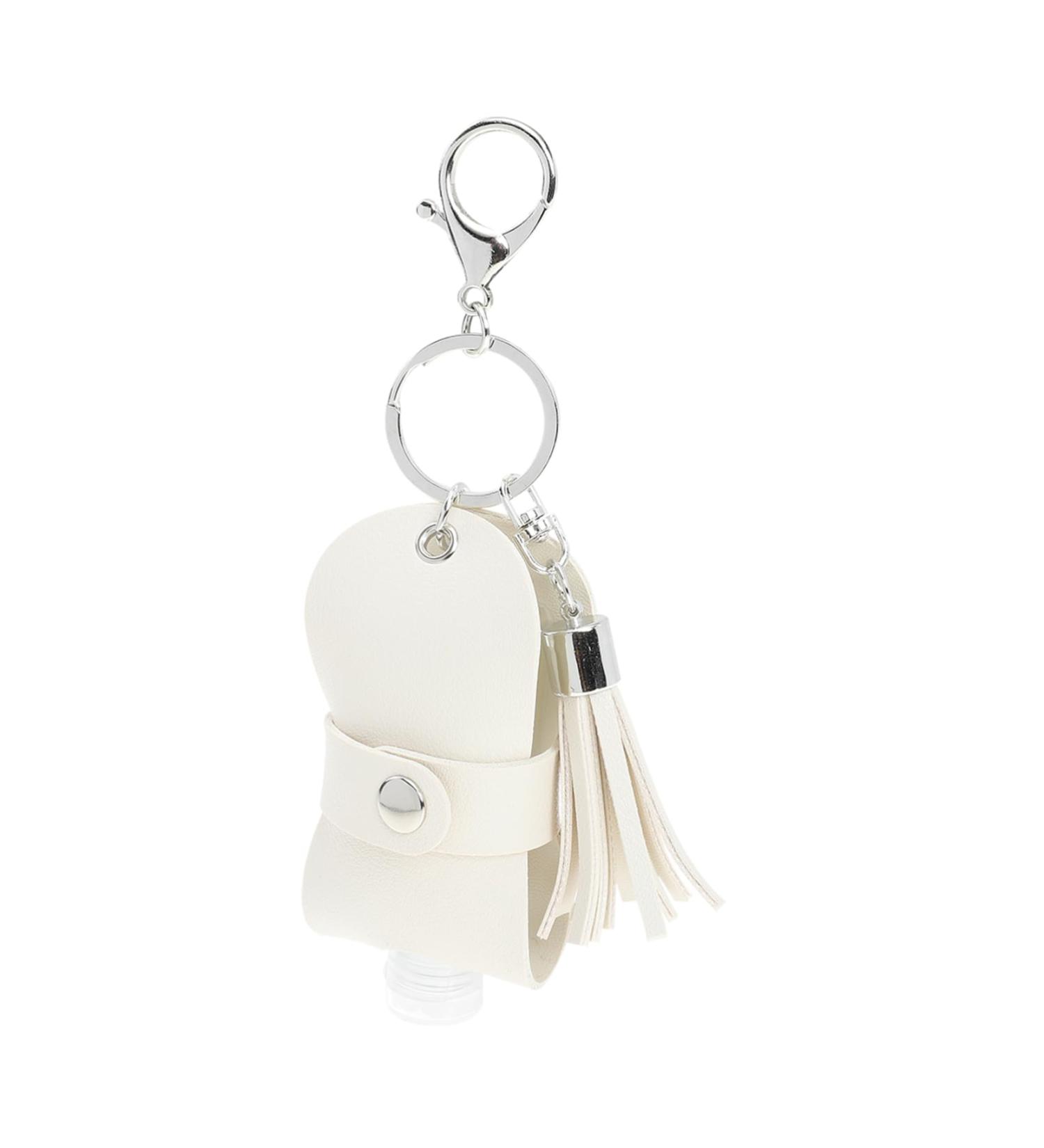 Beatifufu Perfume Bottle Set Holder Keychain Hand Travel Bottle Keychain Hand Cover Liquid Containers Keychain Portable Hand Bottle Cover 10x4.3cm White - Buy Online on GoSupps.com