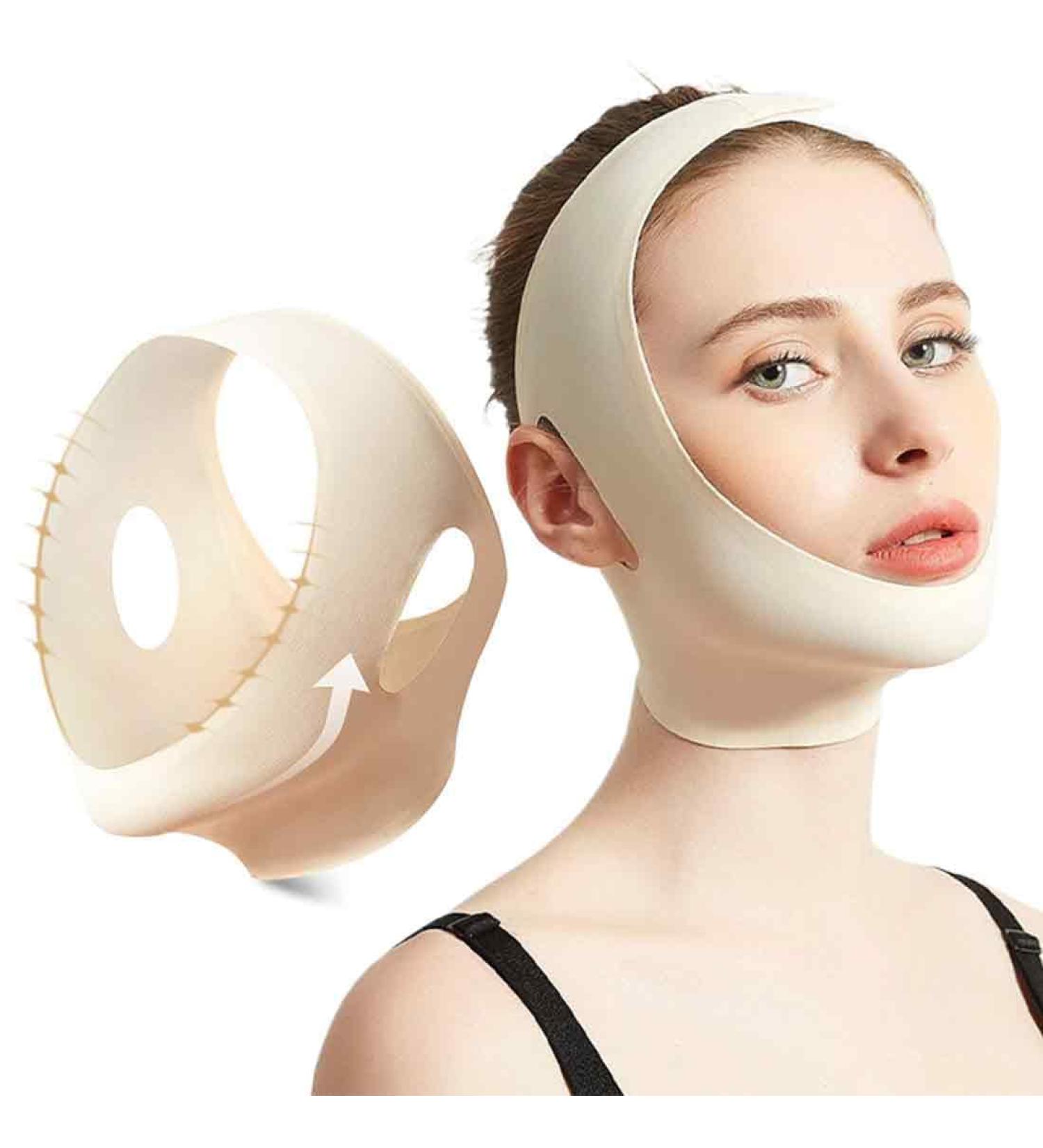 Gaine Visage Anti Double Menton R ducteur & Masque Lifting Visage R utilisable Gaine Respirant Pour liminer L'Affaissement De La Peau Lifting Raffermissant R ducteur de Double Menton - Buy Online on GoSupps.com