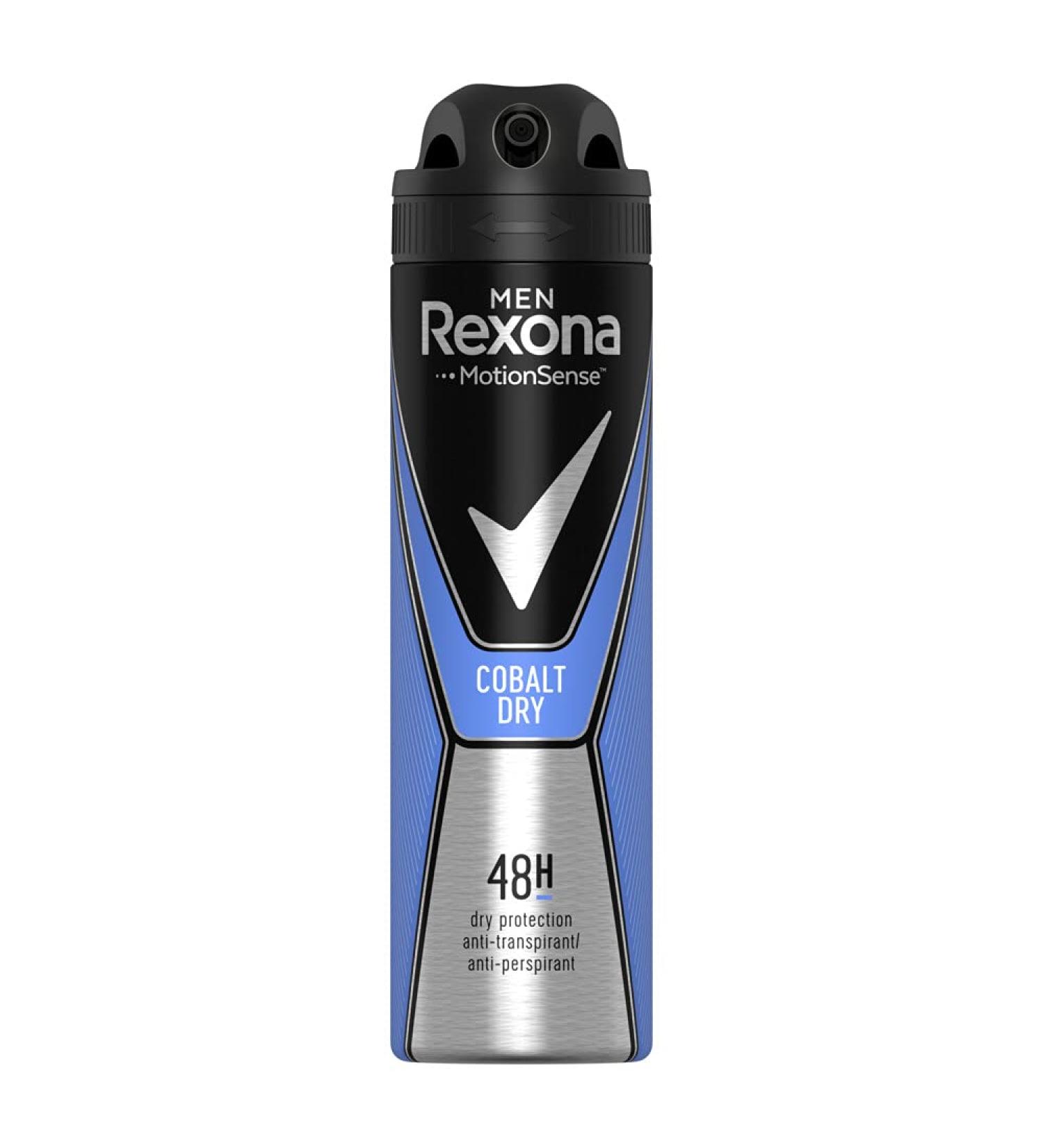 REXONA Men MotionSense Cobalt Dry 48h Anti-PERSPIRANT Spray - 5.0 Oz / 150 ml - Buy Online on GoSupps.com
