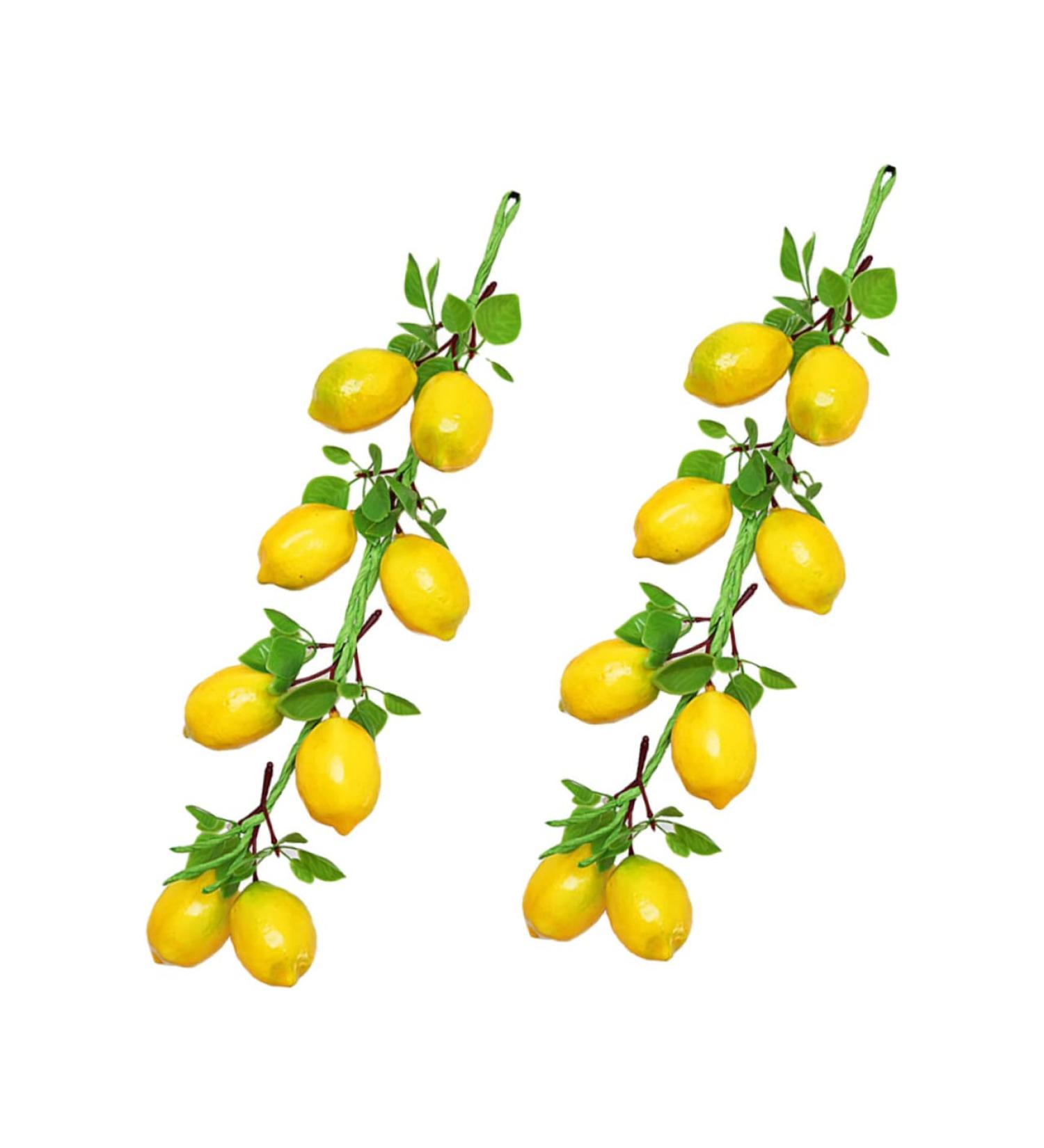 LIFKICH 2 Bunches Imitation Lemon Skewers Fake Plant Decor Hanging Lemon Decor Statue Decor Artificial Vegetable Plant Garland Yellow Garland Yellow Decor Soft Furnishings Front Door Foam - Buy Online on GoSupps.com