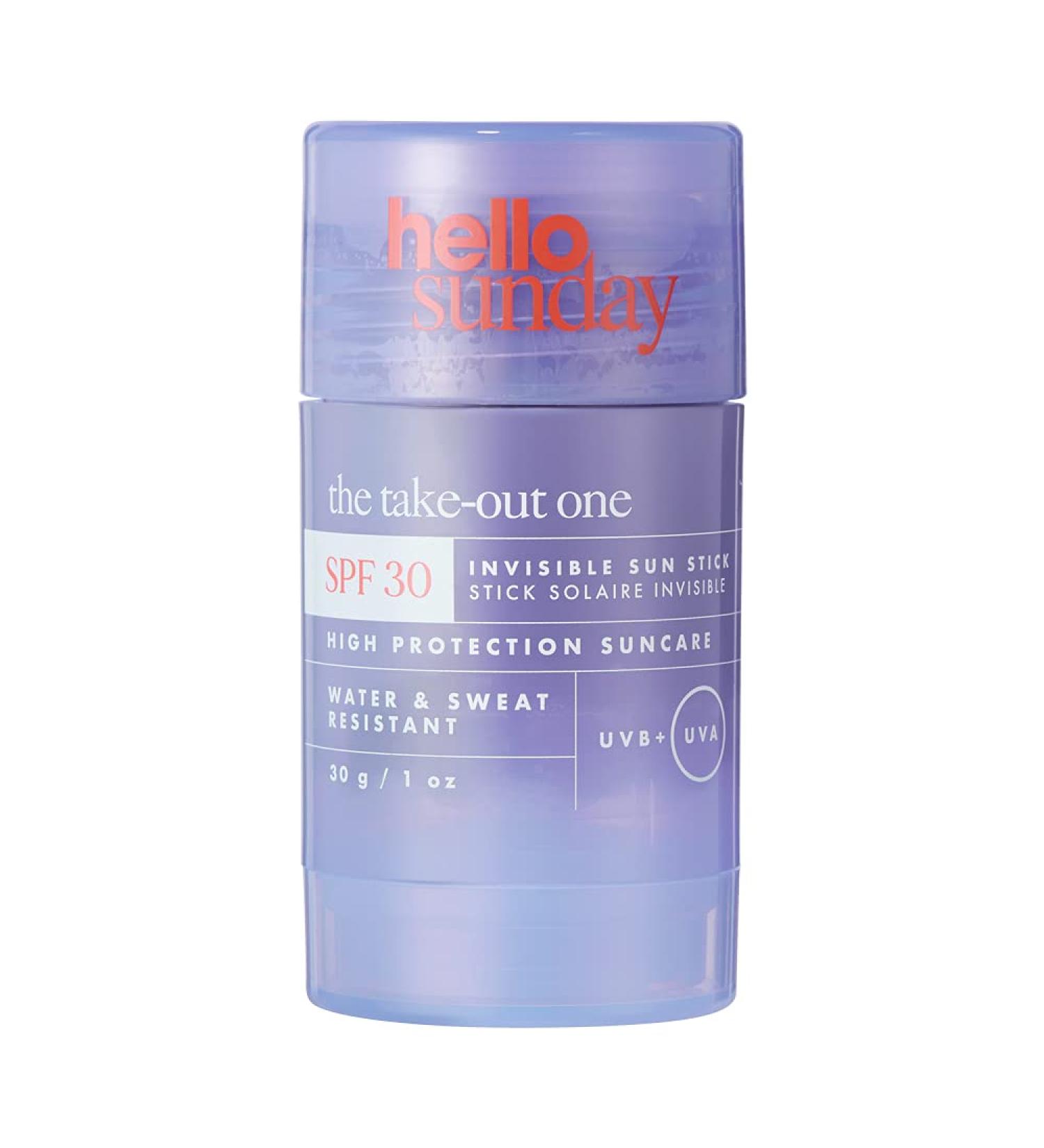 The Take-out One Invisible Sun Stick SPF 30 Pa Plus by Hello Sunday for Women - 1 oz Sunscreen - Buy Online on GoSupps.com