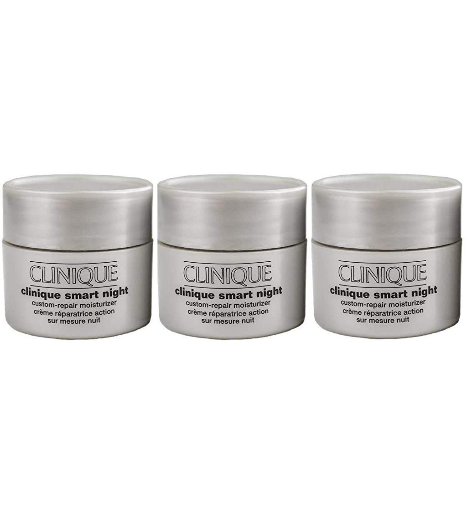 Clinique Smart Night Custom-Repair Moisturizer Dry Combination 0.5 oz each (Pack of 3)