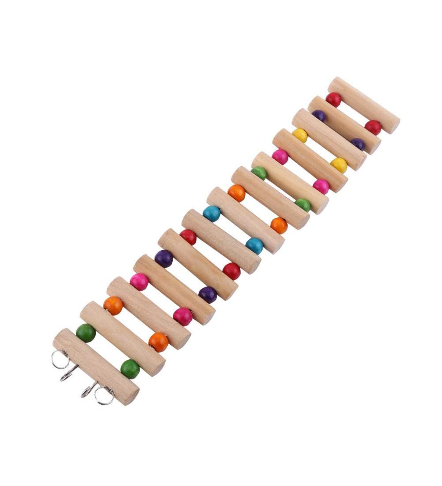 3Sizes Pet Parrot Climbing Swing Ladder Wooden Parrot Cage Play Ladder Parrot Perch Climbing Ladder Parrot Cage Toys for Parakeet Conure Cockatiel Cage Accessories Exercise Toy(L) - Buy Online on GoSupps.com