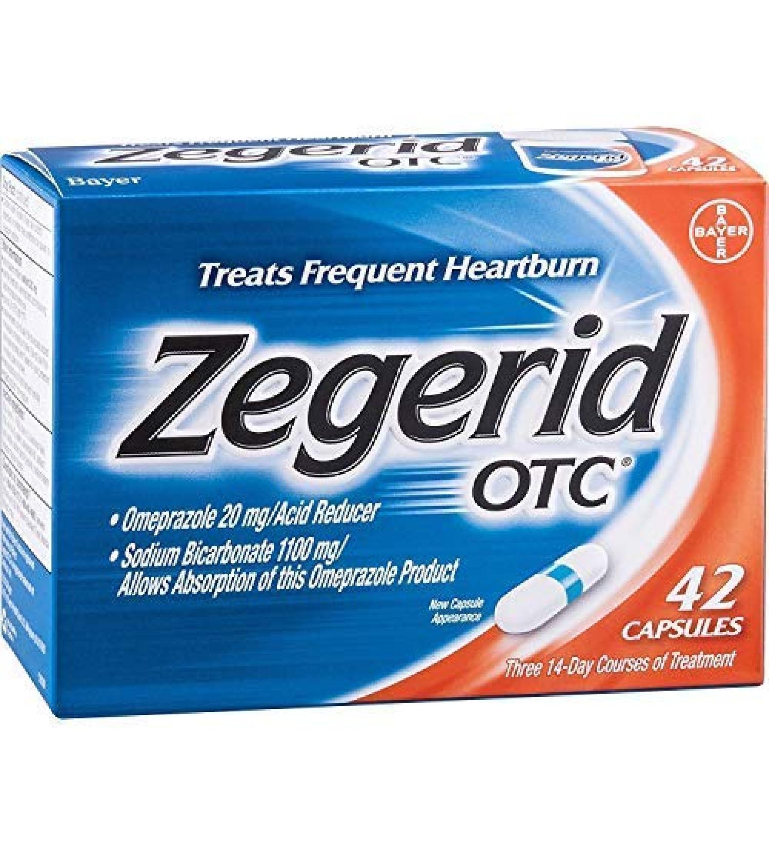 Zegerid OTC Capsules 42-Count - Fast-Acting Heartburn Relief - Buy Online on GoSupps.com