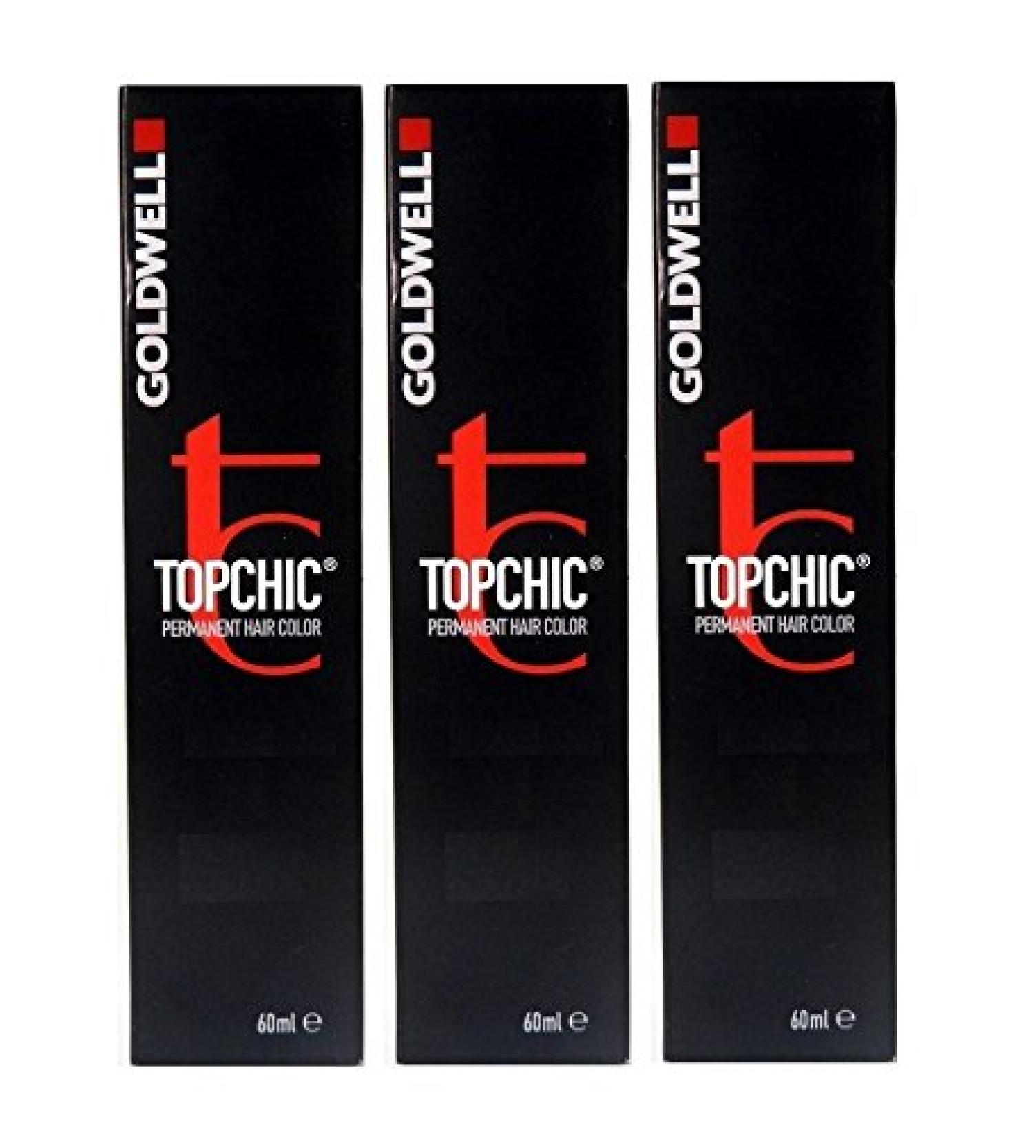 Goldwell Topchic 3N dark brown 3 x 60 ml hair color Permanent Hair Color GW