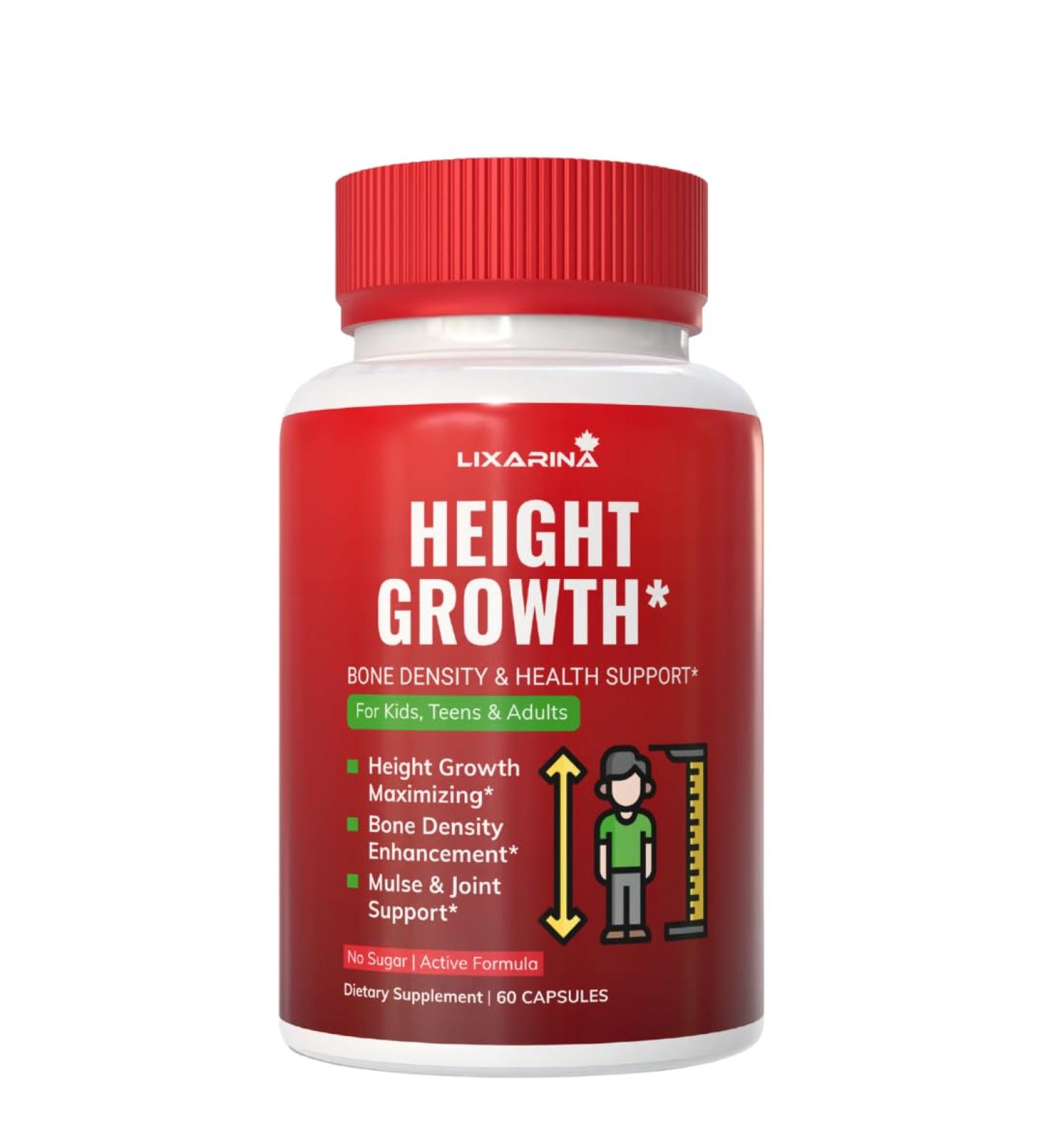 LIXARINA Height Growth Supplement | Height Growth | Kids heightgrowth Supplement - 60 Capsules (Pack 1) - Buy Online on GoSupps.com