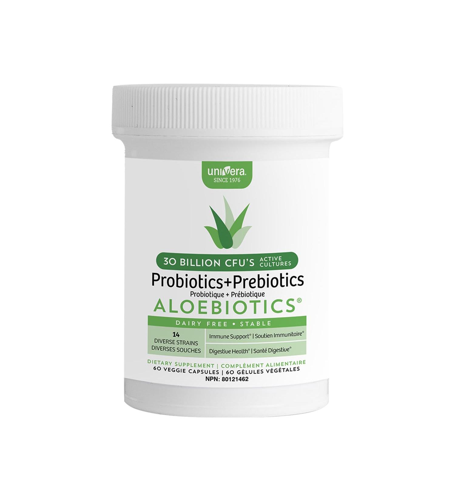 Univera Probiotics for Women Probiotics and Prebiotics 30 Billion CFUs with Organic Aloe Vera -14 Strains Digestive Enzymes for Adults - Vegan AloeBiotics 60ct. - Buy Online on GoSupps.com