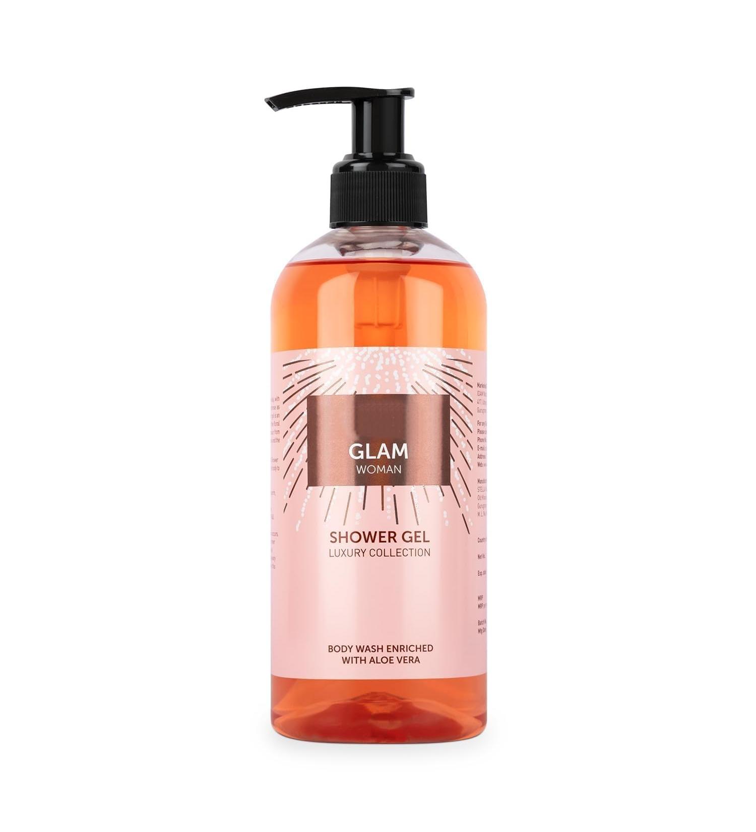 BVita Luxury Glam Woman Body Wash Refreshing Shower Gel for Deep Cleansing Hydrating Moisturising Softer & Smoother Skin with Aloe Vera 500 ml - Buy Online on GoSupps.com