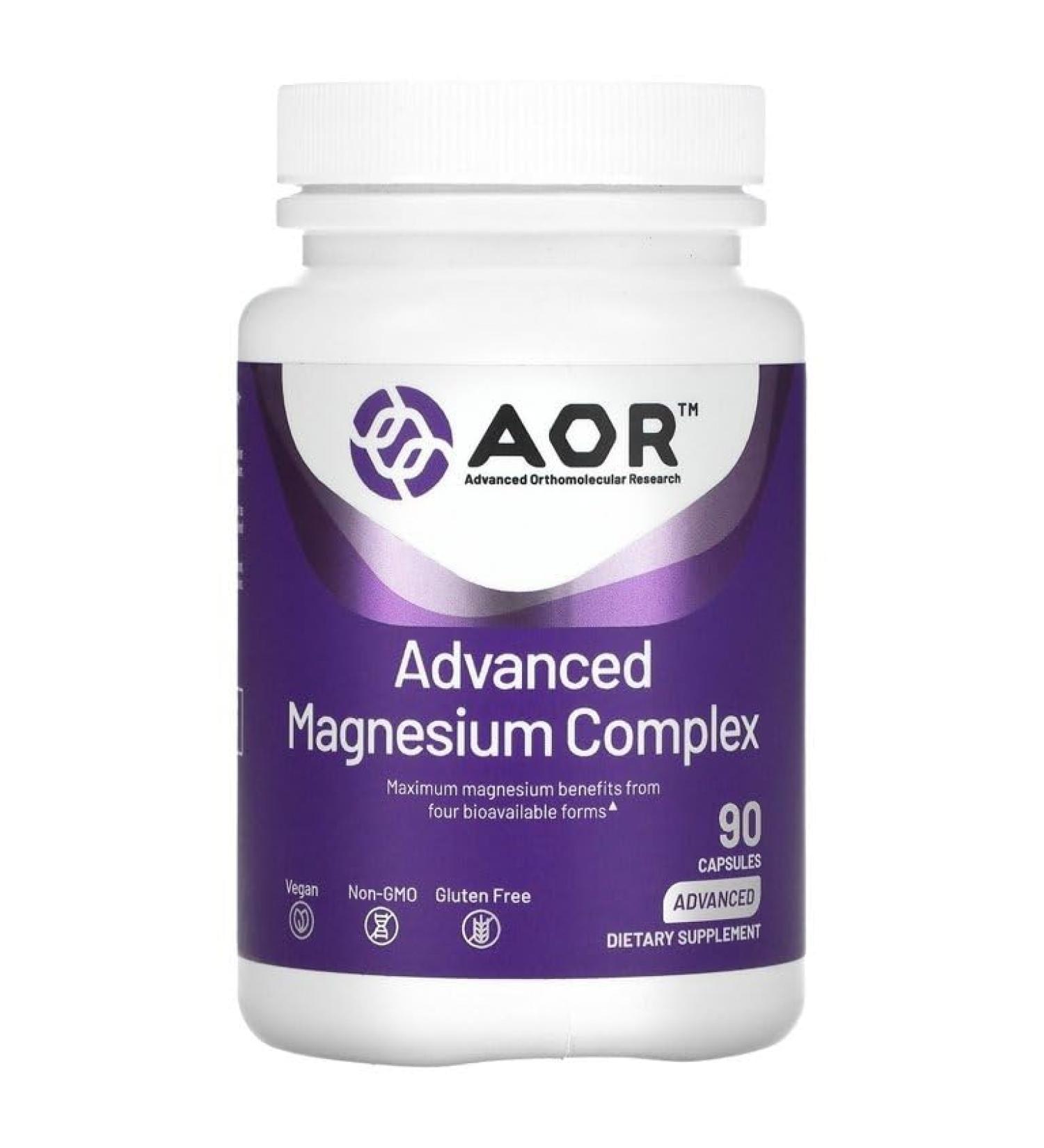 Advanced Magnesium Complex 90 Capsules Advanced Orthomolecular Research AOR