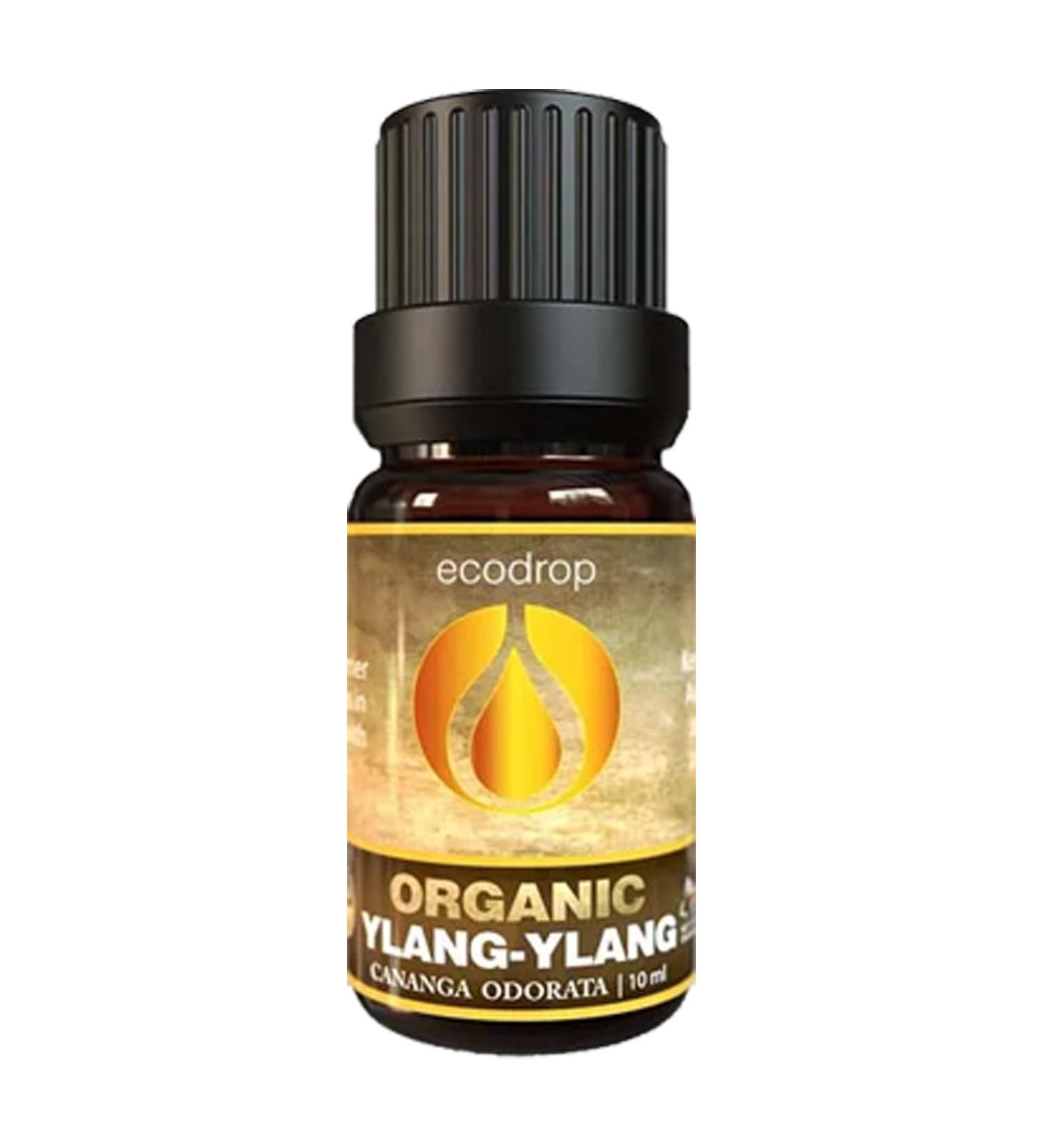 Certified Organic Ylang Ylang Essential Oil - 100% Pure Therapeutic Grade for Aromatherapy, Massage & Diffusers - 10ml + Free E-Book | Cananga Odorata - Buy Online on GoSupps.com